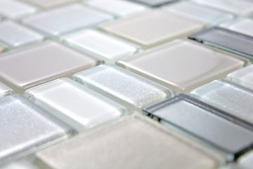 Mosani Mosaikfliesen Glasmosaik Mosaikfliesen Fliesenspiegel cream beige