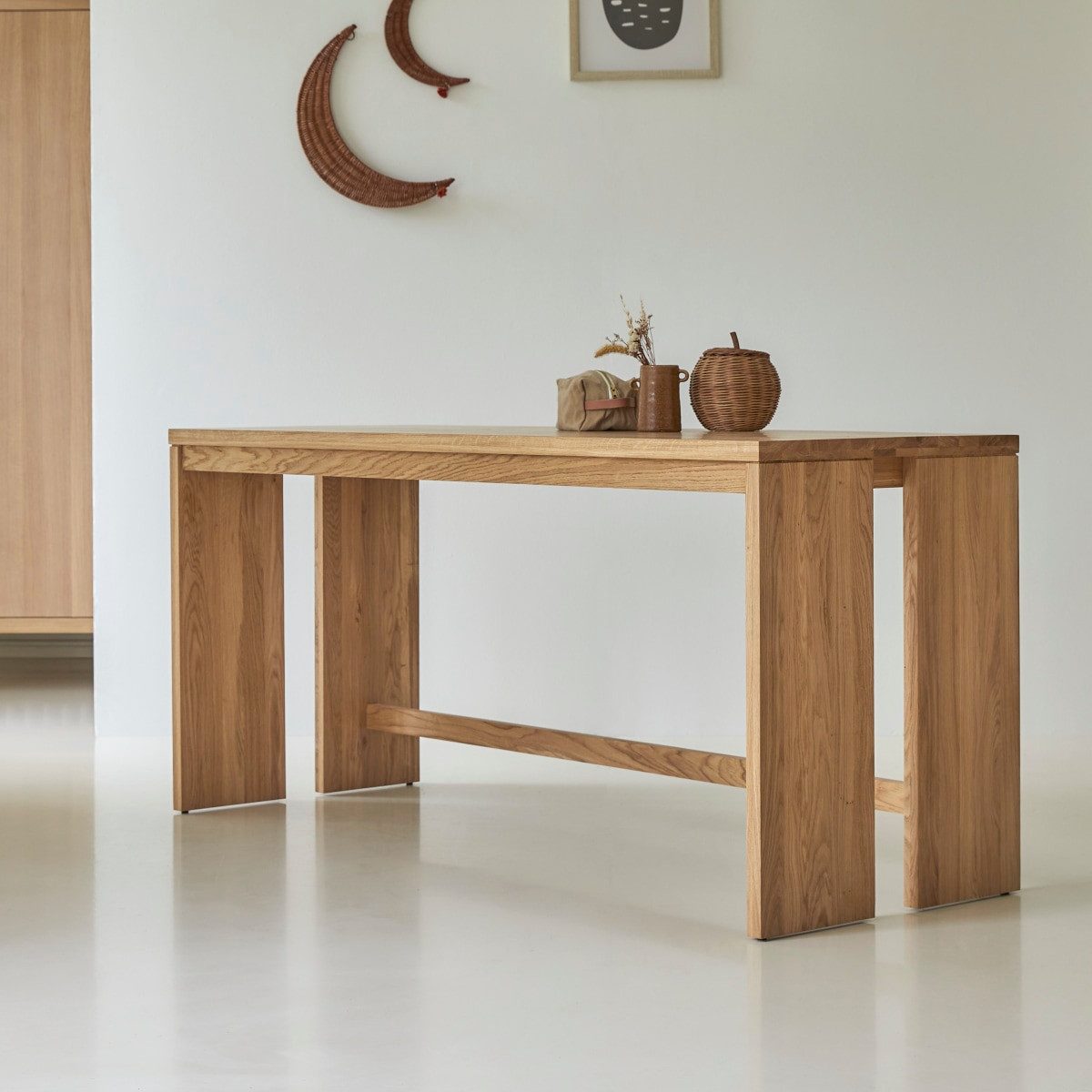 Tikamoon Kindertisch Kinderschreibtisch Eden aus Eichenholz 160