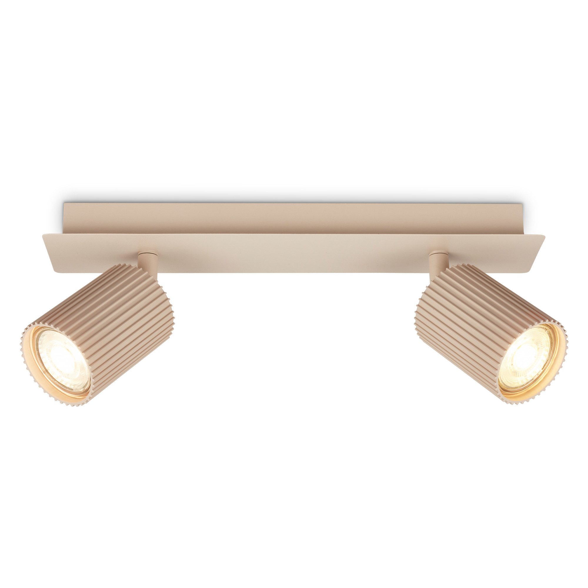 Briloner Leuchten LED Deckenspot Deckenleuchte Wandleuchte schwenkbar GU10 Deckenlampe Wohnzimmer Flur, 2-flammig, ohne Leuchtmittel, Abhängig vom Leuchtmittel, Schwarz, Beige, Coffee-Warmgrey, Wohnzimmer, Flur, Büro