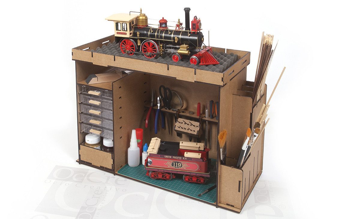 OcCre Modellbausatz Werkstattmöbel, (Bastelbedarf, 1-tlg., Werkzeug), Made in Europe – Bild 5 von 5