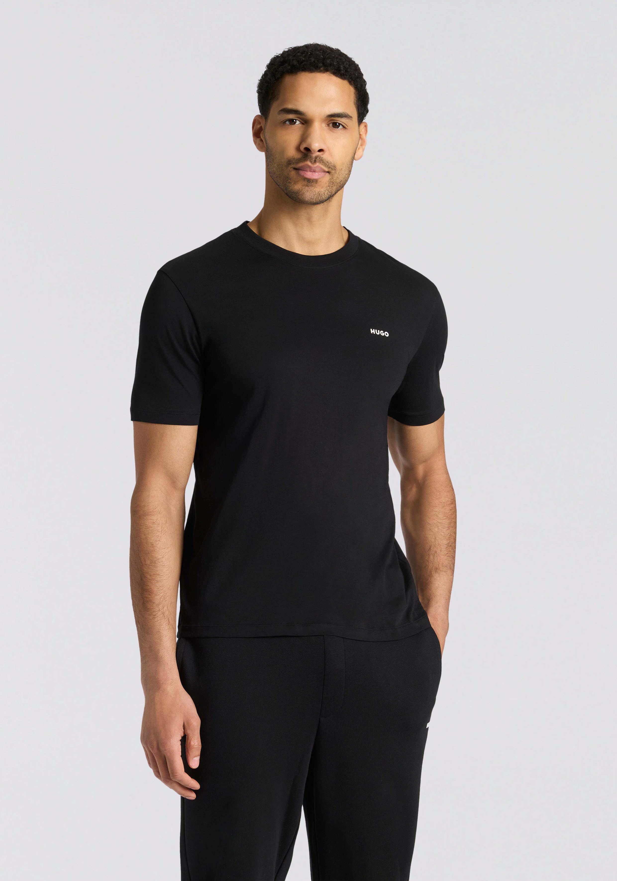 HUGO T-Shirt Dero Rundhalsausschnitt, Regular Fit, Basic Must Have günstig online kaufen