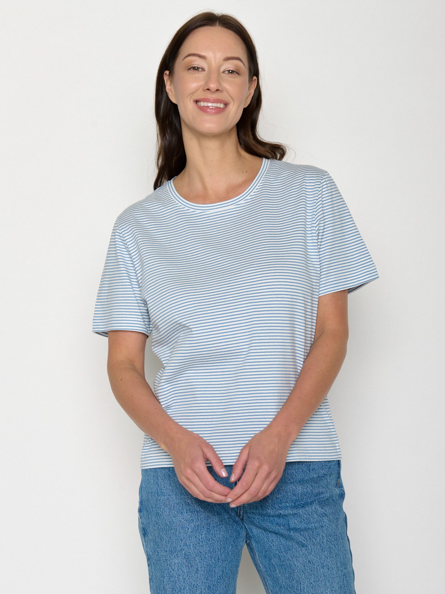 GreenBomb T-Shirt Nova Basic (1-tlg., 1) Flammgarn, lockerer Schnitt, entspannter längerer Ärmel