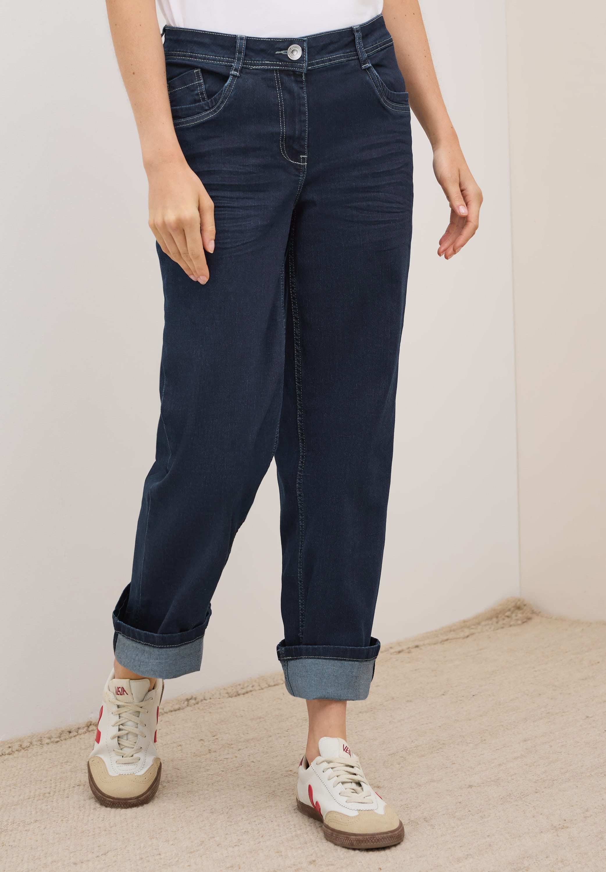 CECIL Straight-Jeans Style NEELE Straight im Loose Fit