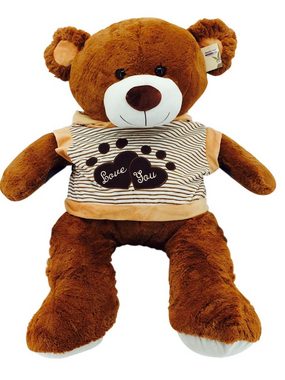 Sweety-Toys Kuscheltier Sweety Toys 5383 Kuschelbär Riesen-Teddybär mit Kapuzen 120 cm - Teddy in braun mit Pullover