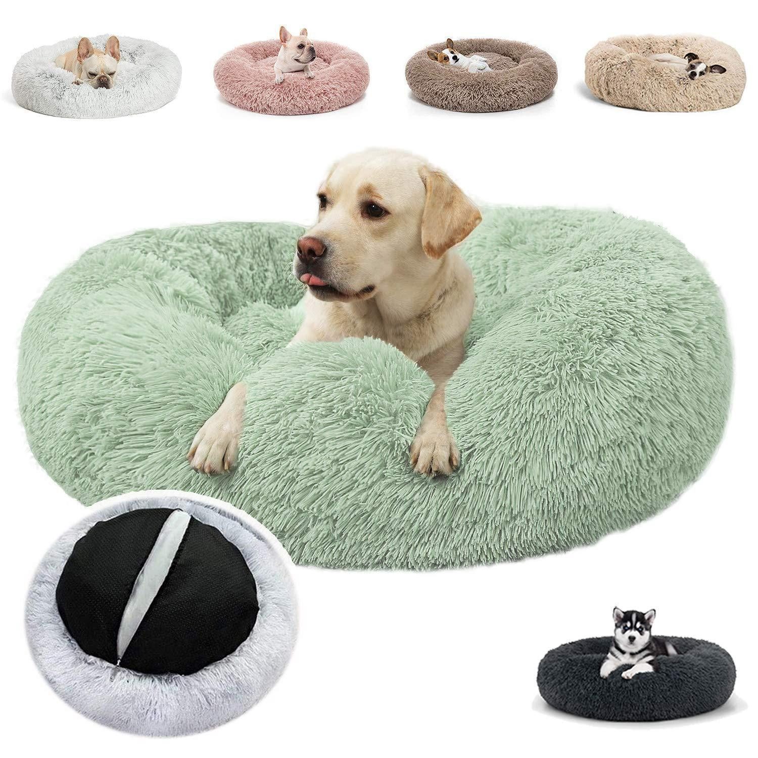 LuxusKollektion Tierkissen Kuschelkissen Katze Hellgrün Ø 110cm