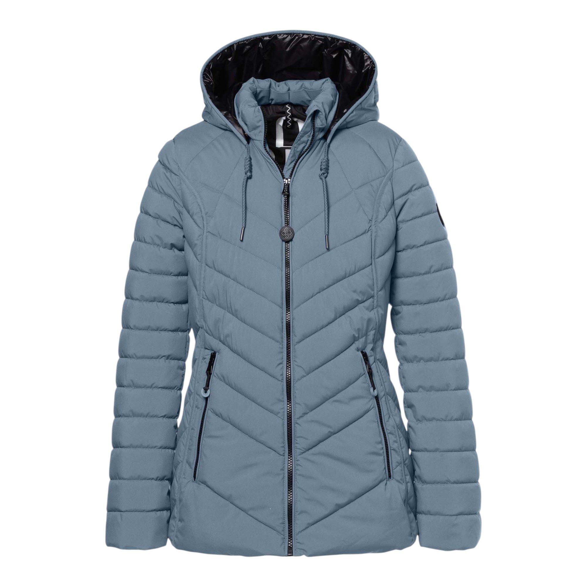 District Winterjacke Cookie (mit Kapuze) mineralblau Damen