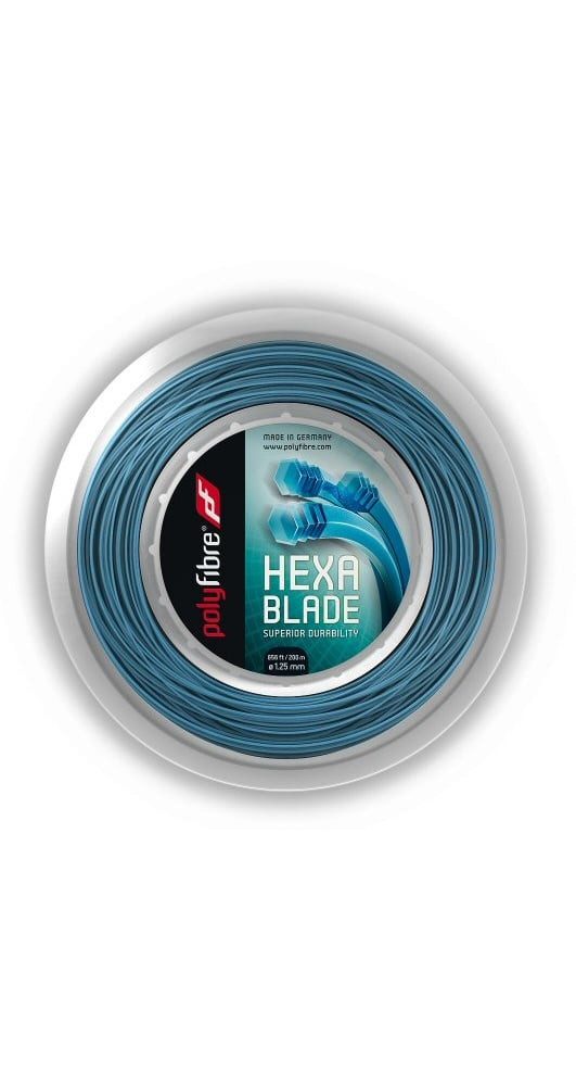 Tennissaite Hexablade (Spin+Kontrolle) blau 200m Rolle