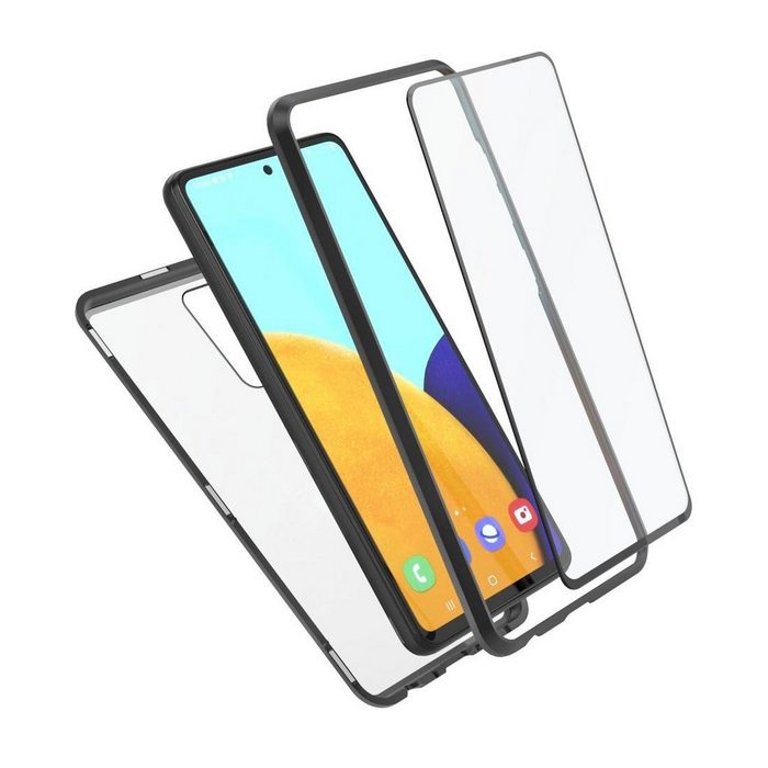 Hama Cover "Magnetic+Glas+Displayglas" für Galaxy A52/A52s (5G) Smartphone-Cover Schw./Transp. Displayschutzglas