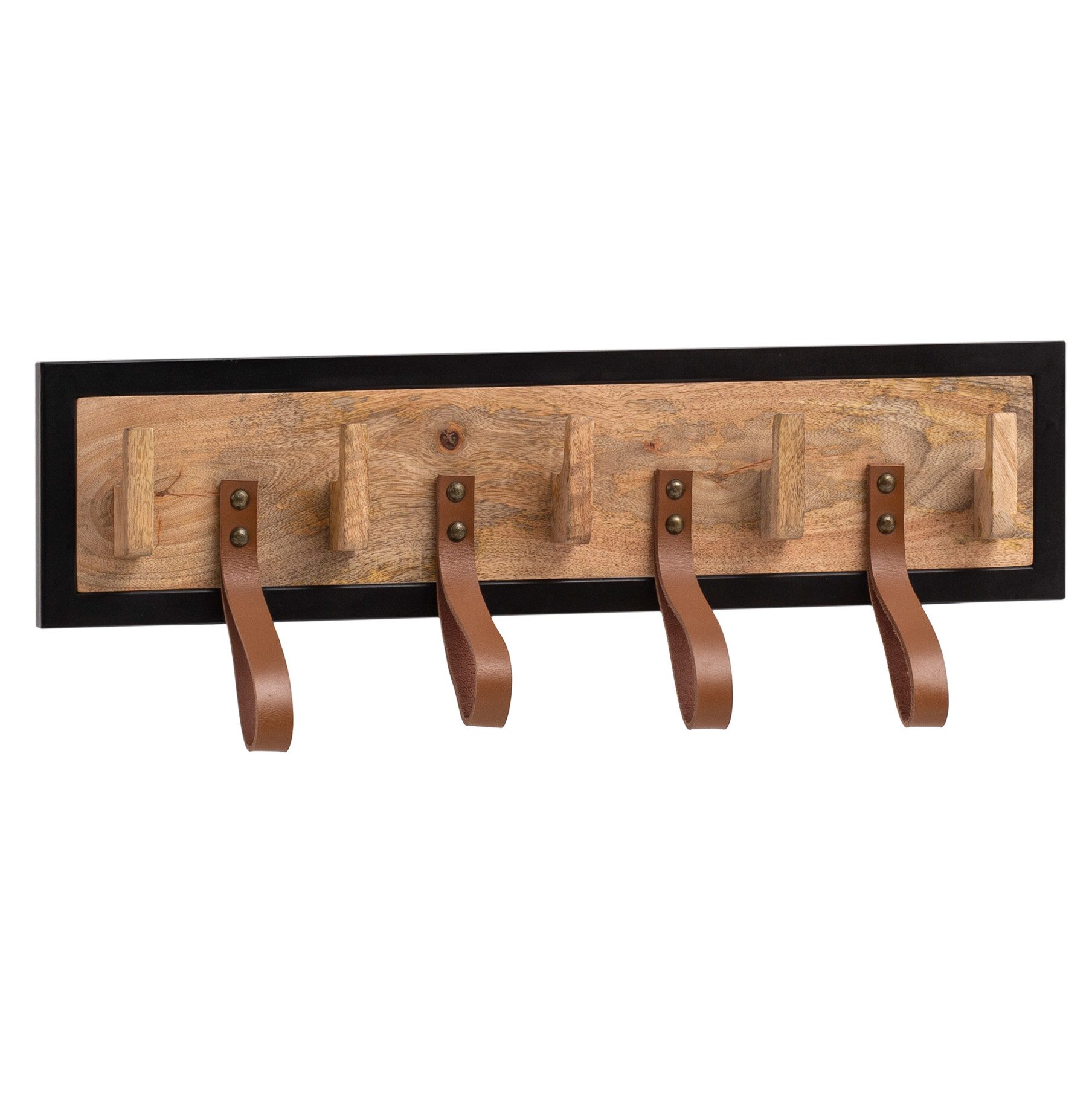 moebelfaktor Wandgarderobe Brusand, Mango Massivholz, Breite 60 cm, braun, Garderobenleiste, Industrial