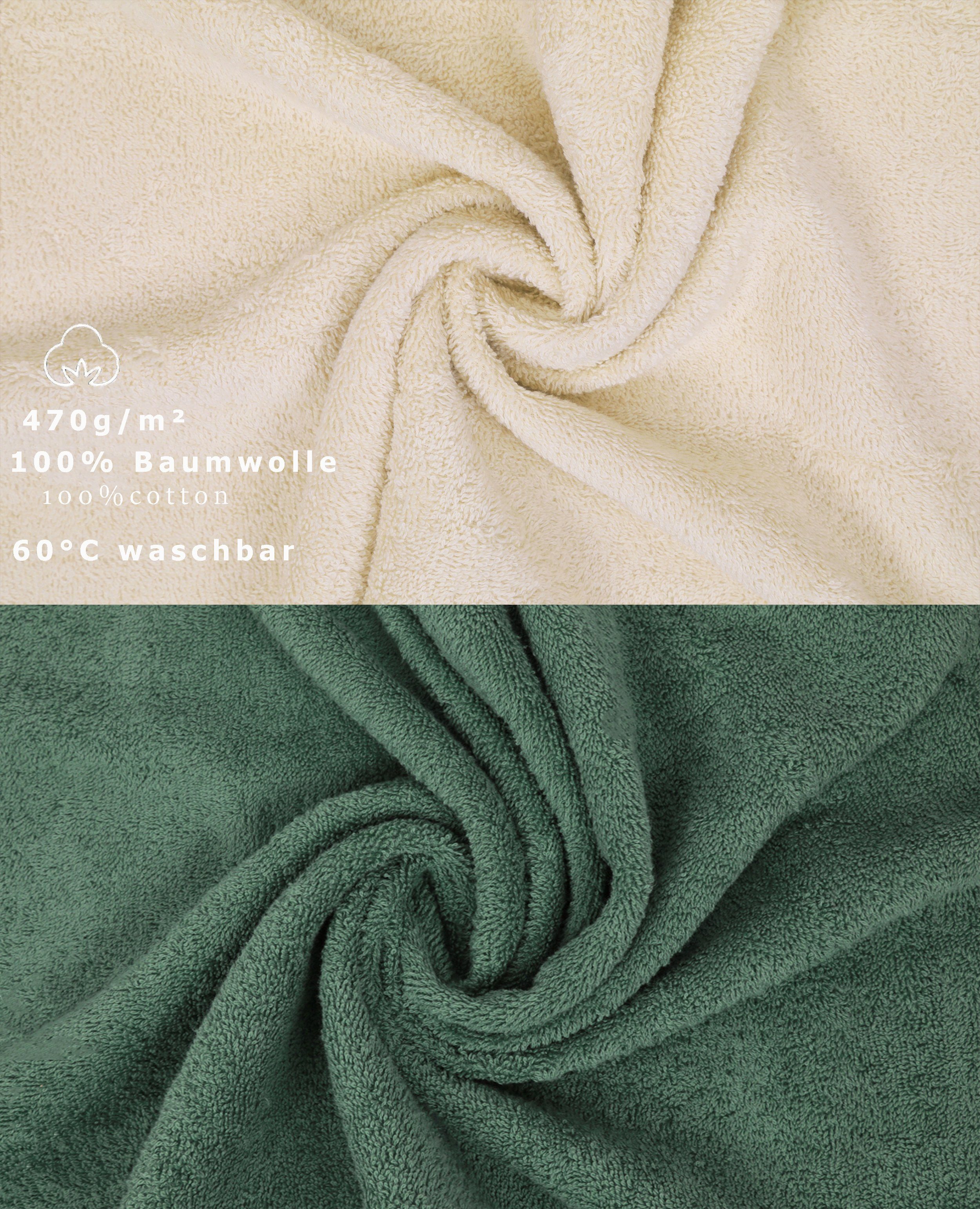 Betz Handtuch Set Farbe (12-tlg) Sand/tannengrün, 12-TLG. Baumwolle, 100% Handtuch Set Premium