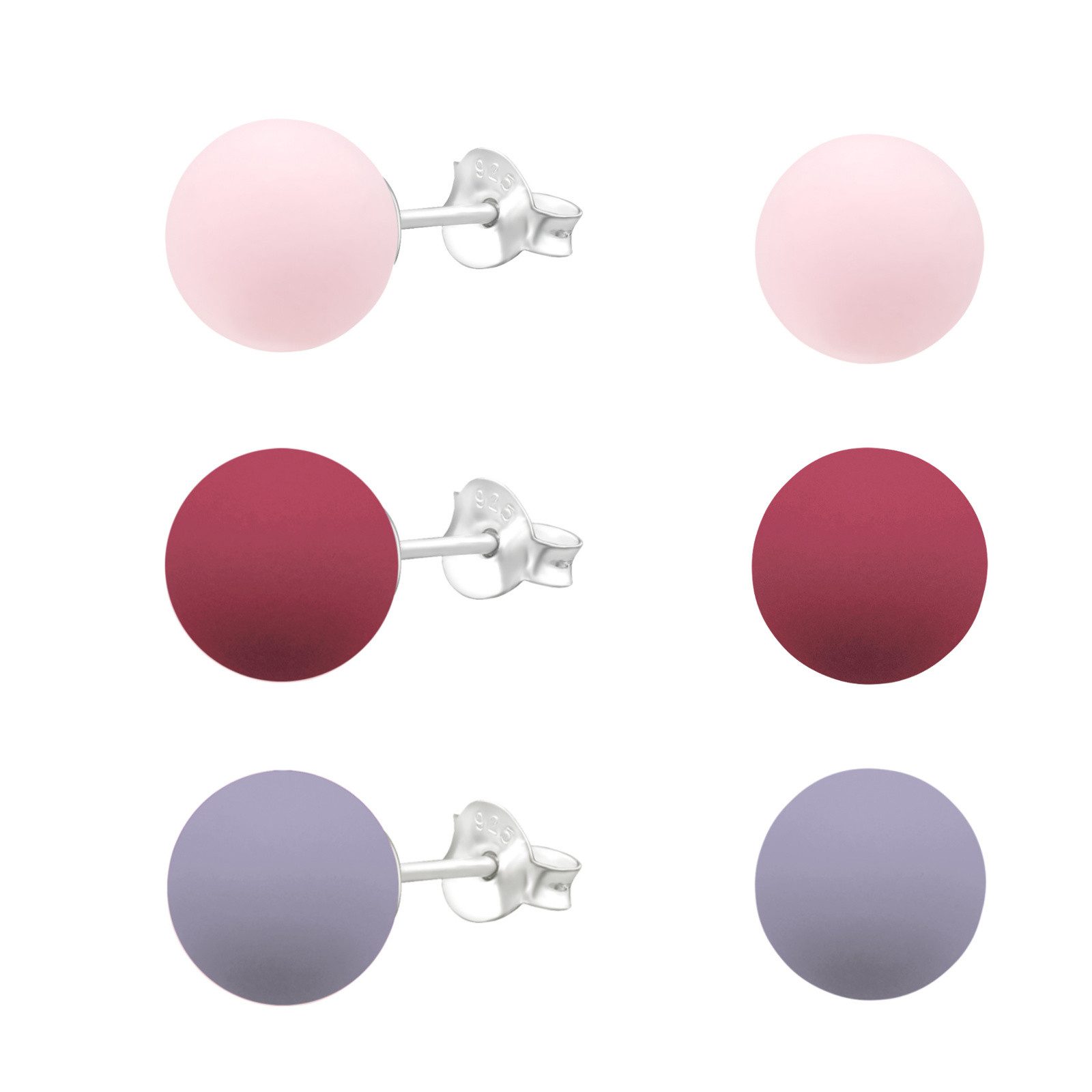ALEXANDER YORK Paar Ohrstecker PERLE, 3-tlg., 925 Sterling Silber