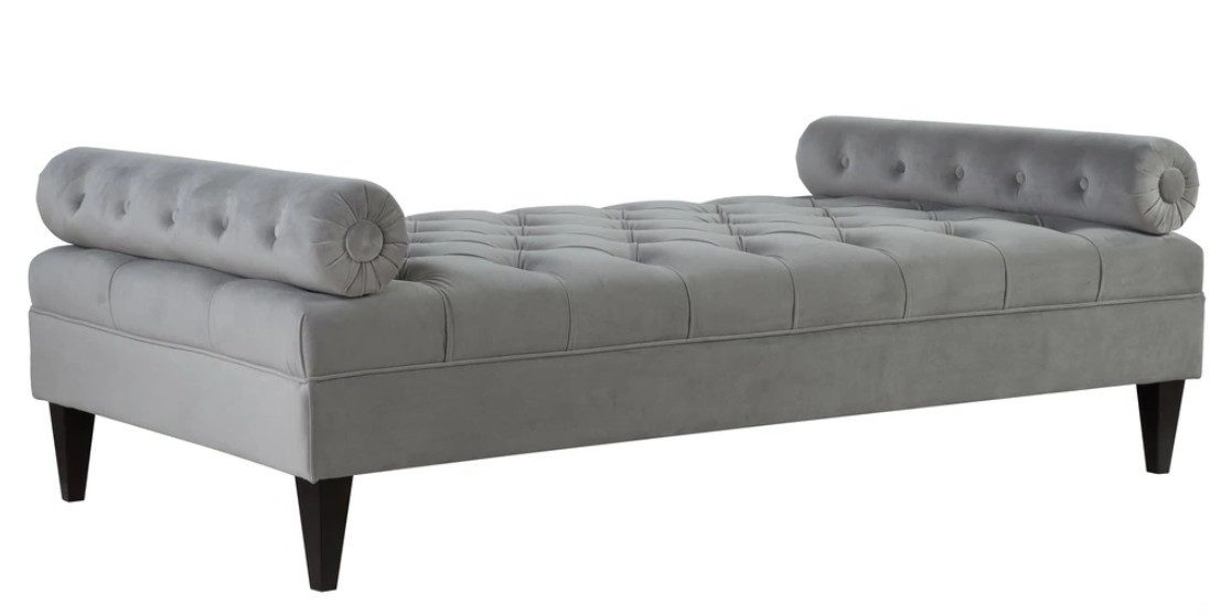Xlmoebel Relaxliege Chaiselongue Modernes Design Sofa aus Stoff im Chesterfield-Stil, 1 Teile, Made in Europa