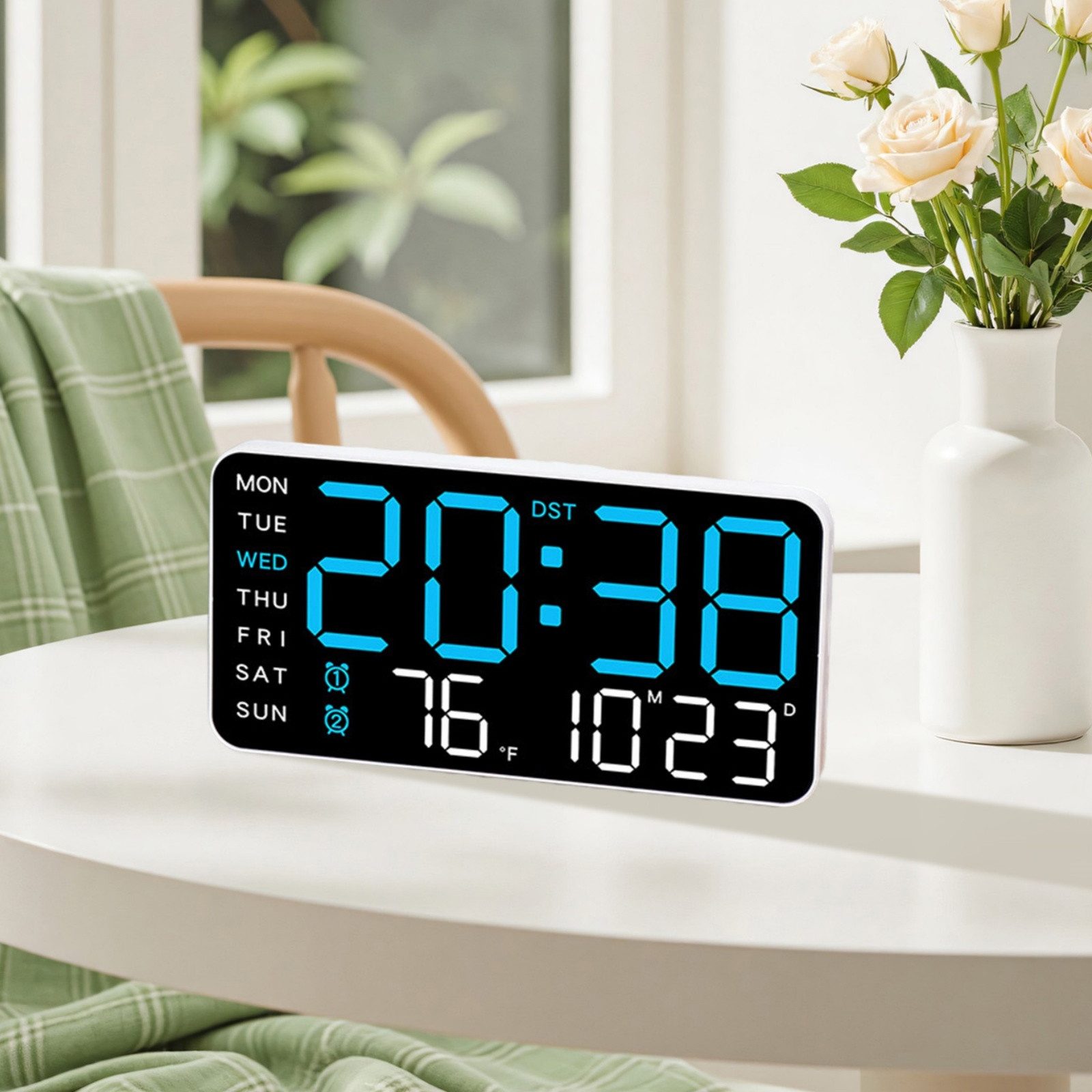 MODFU Wecker LED Digitaluhr Alarm Digitalwecker Doppeltwecker 5 Helligkeits günstig online kaufen