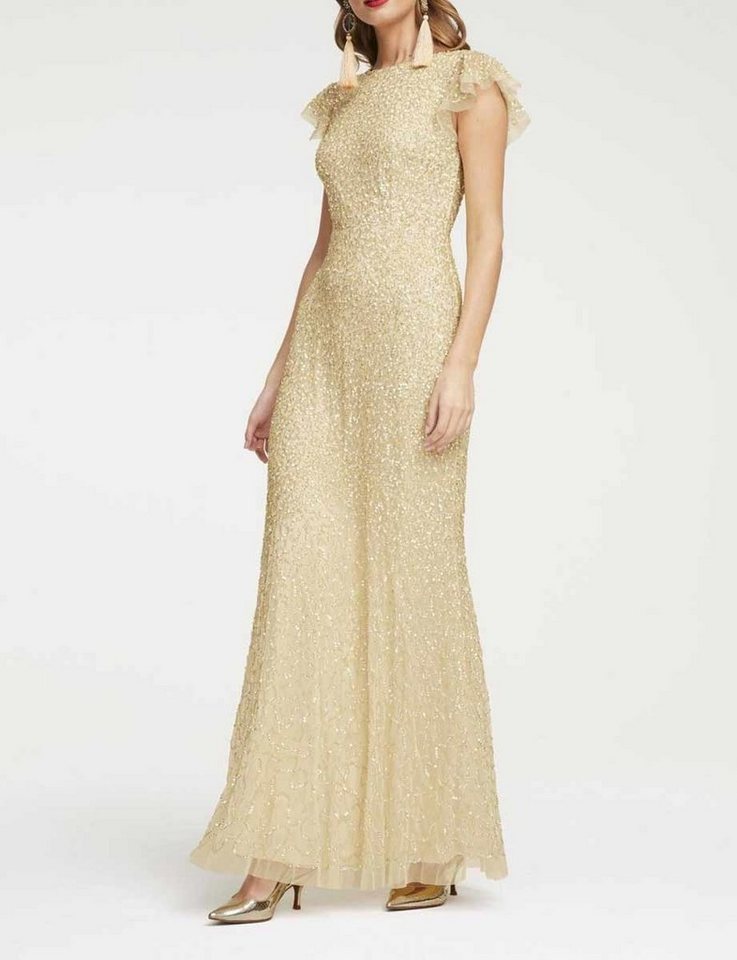 Abendkleid beige gold Clearance