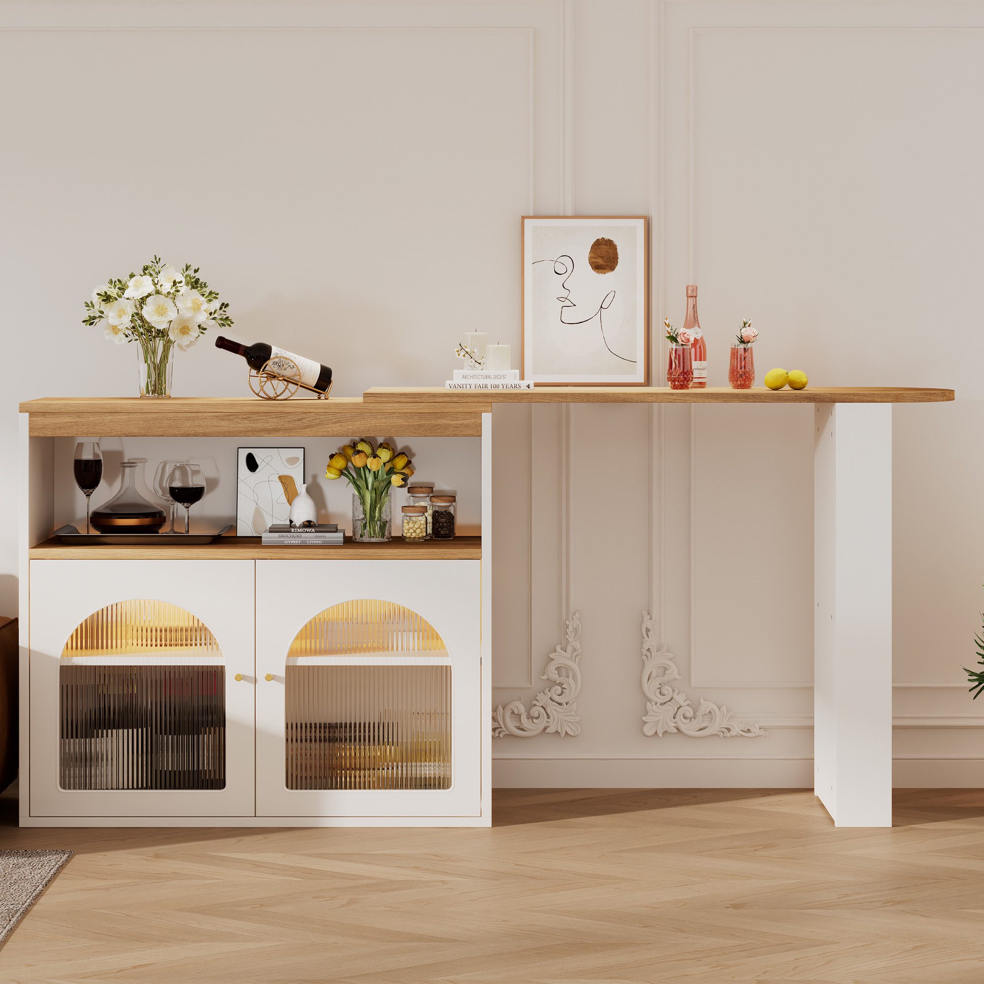XDOVET Bartisch Moderner Ausziehbarer Drehbar Esstisch günstig online kaufen