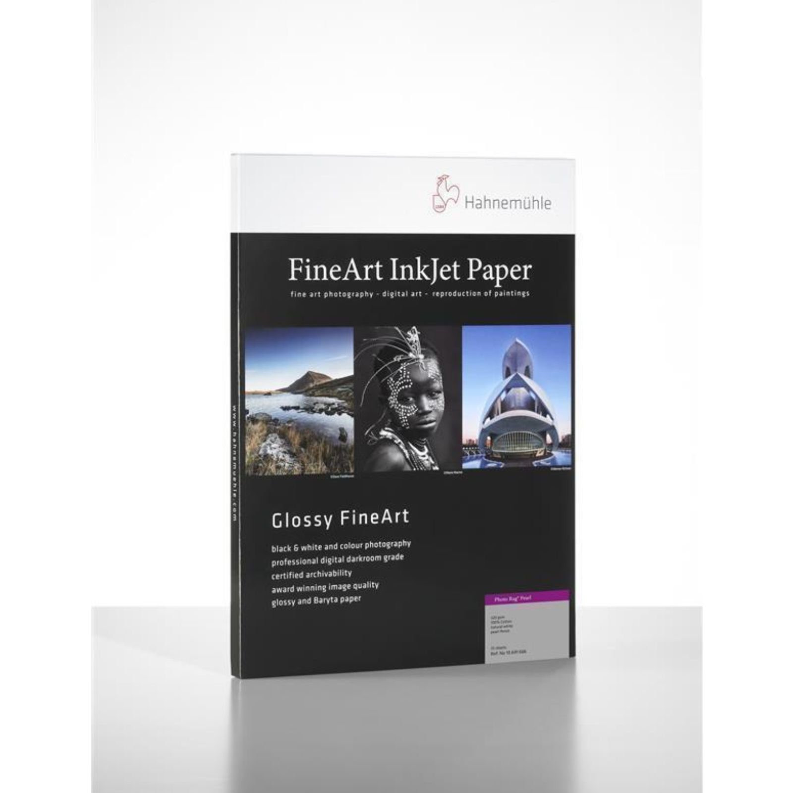 Inkjet-Papier - - 320 g/m² - Photo Hahnemühle FineArt Fotopapier DIN Pearl A2 Blatt 25 Rag®