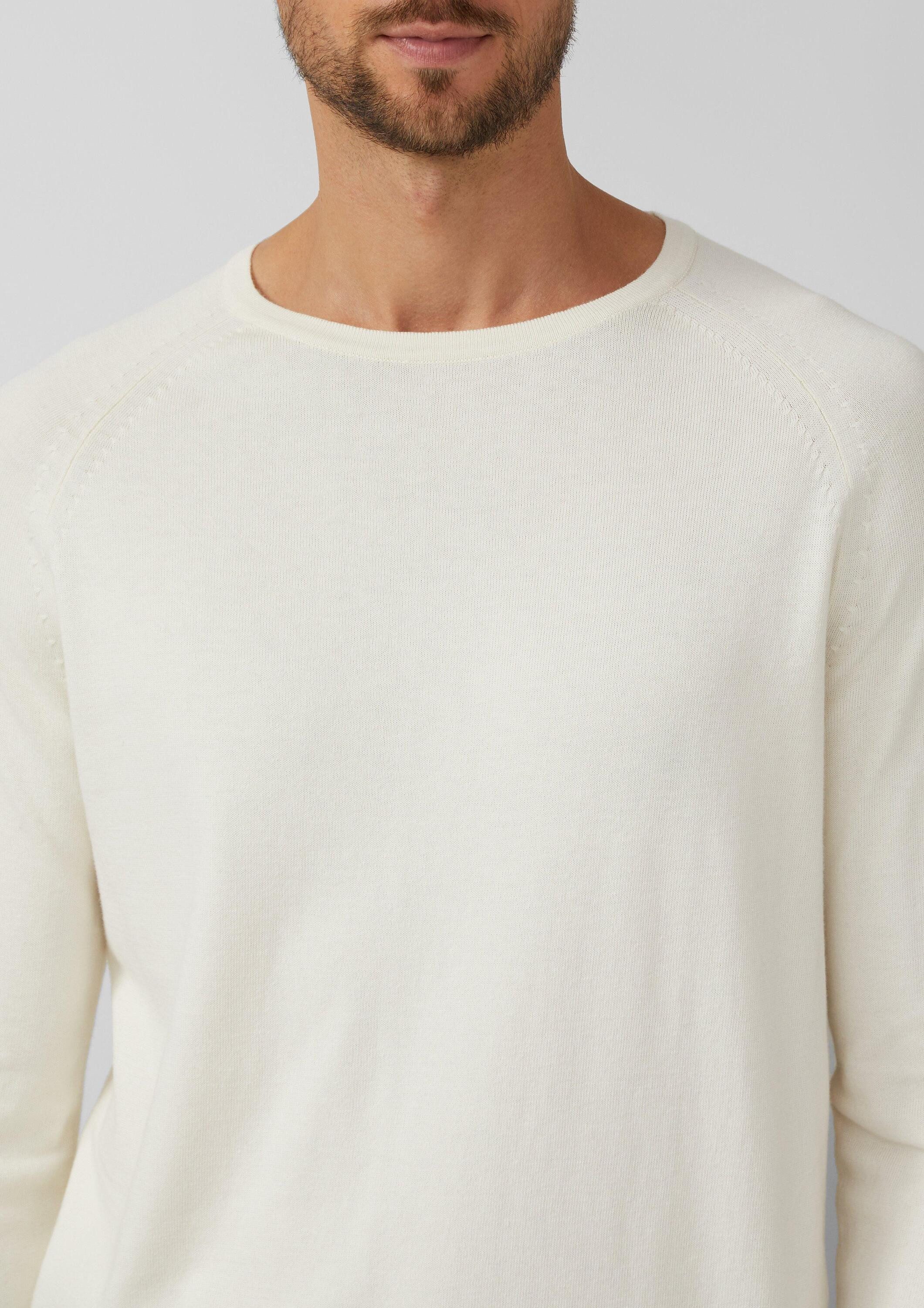 s.Oliver Longpullover Strickpullover Raglanpullover aus reiner Baumwolle
