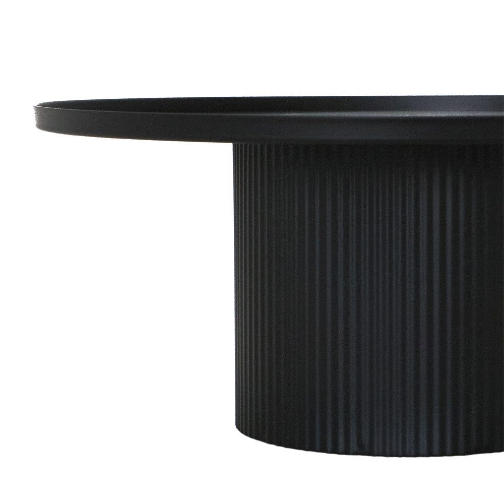 Grafelstein Etagere Dekoplateau LIVING schwarz Metall Dekoteller mit Fuß D25,5cm Kerzentel