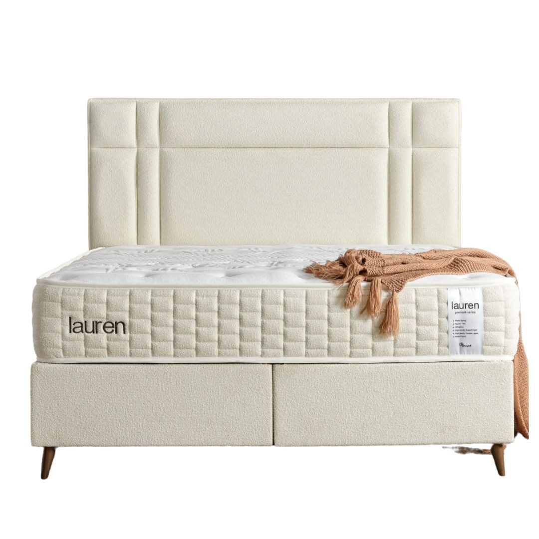 Villa Möbel Boxspringbett Lauren (Bett Set), XXL-Bettkasten mit Gasdruckfedern  mühelos & geräumig