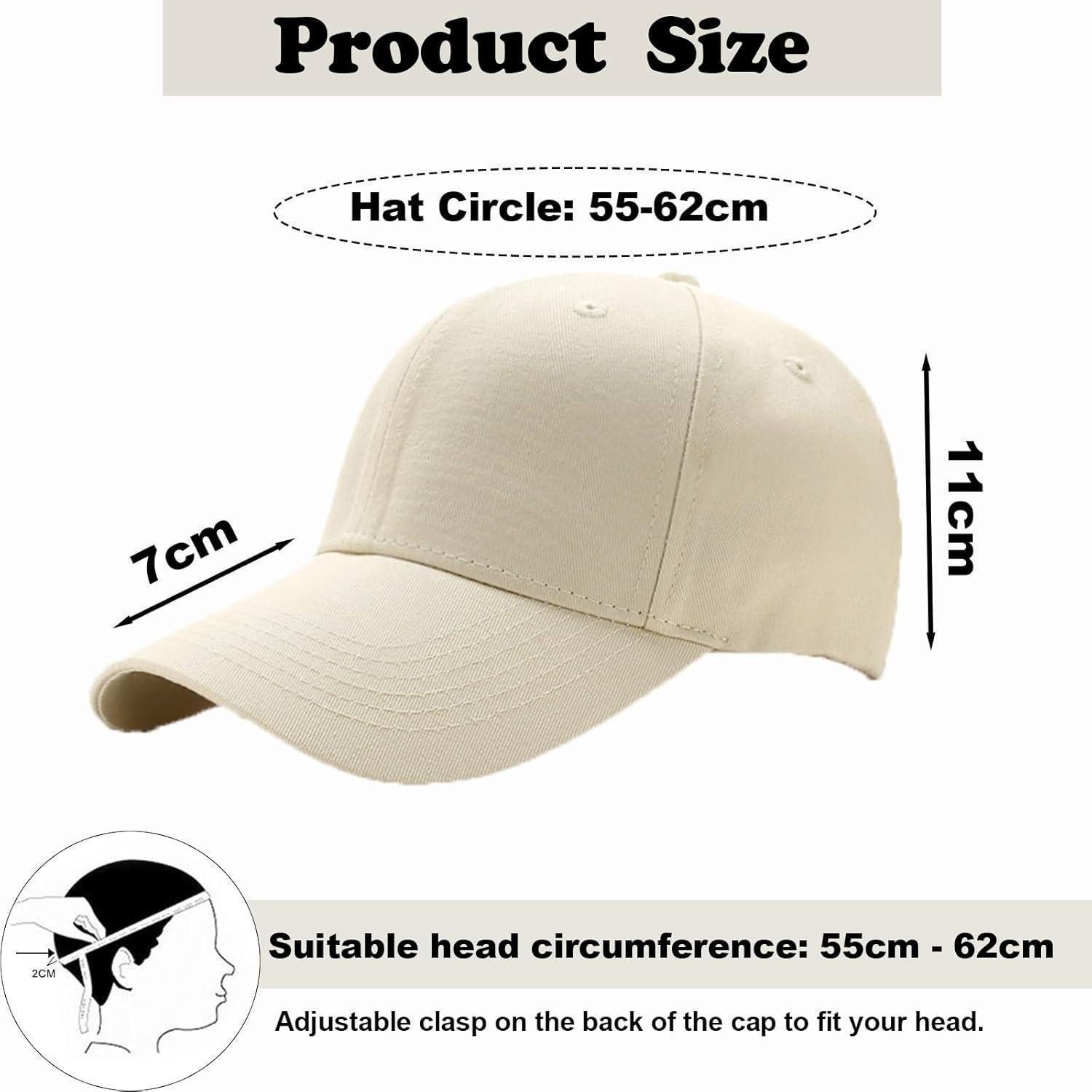 LuxusKollektion Baseball Cap Baseballkappe Herren Damen Baumwolle Verstellbar Einheitsgröße Beige