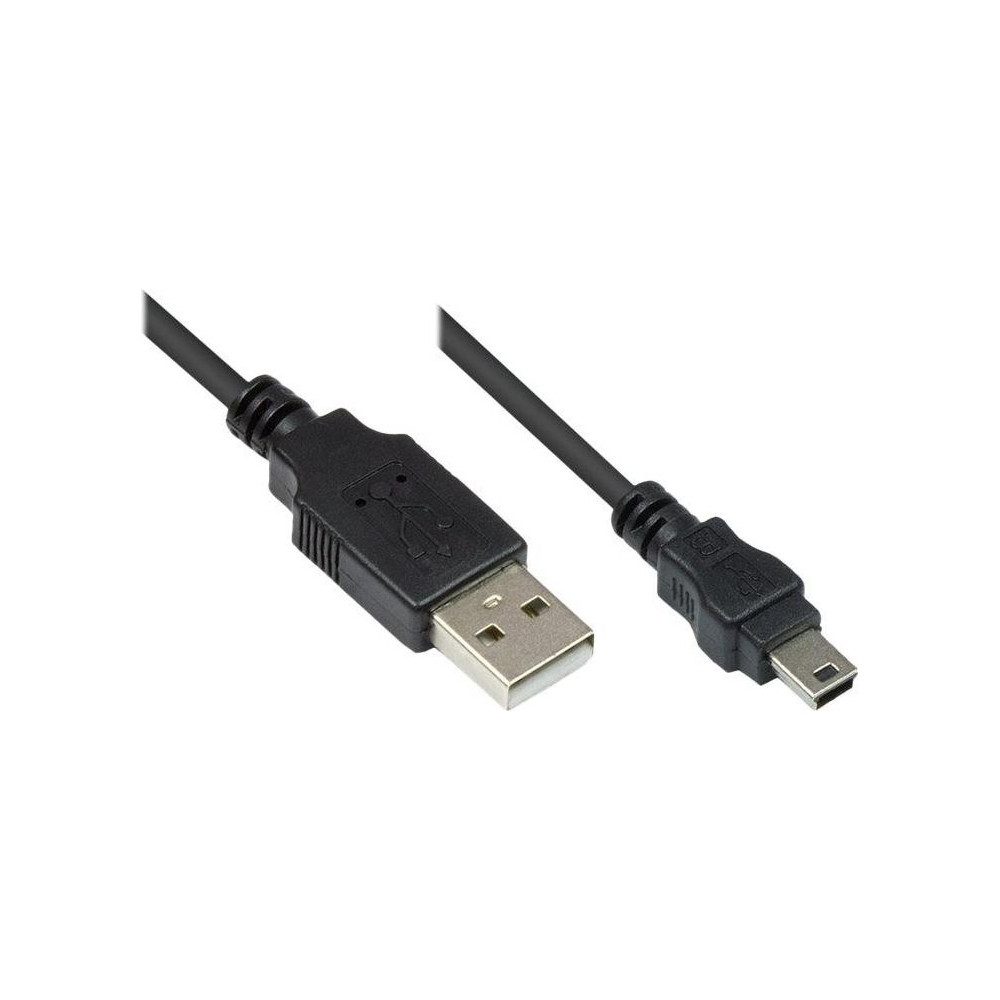 GOOD CONNECTIONS USB-Kabel, St. A zu St. Mini B 5-pol, St. A zu St. Mini B 5-pol, Robustes Kabeldesign