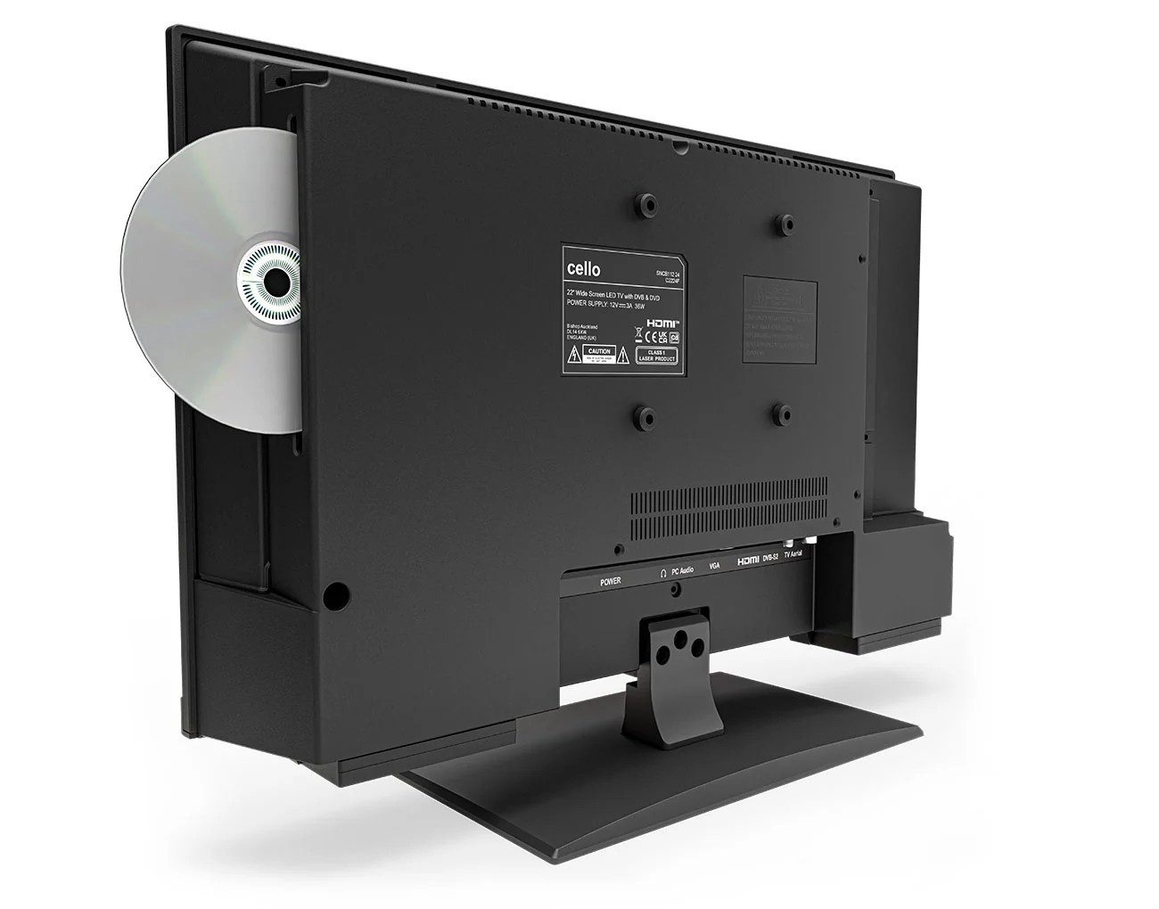 Cello C2224F LED-Fernseher (55 cm/22 Zoll, Full-HD, DVD‑Player, Perfect‑Pitch‑Sound, USB‑Recording, Triple-Tuner)