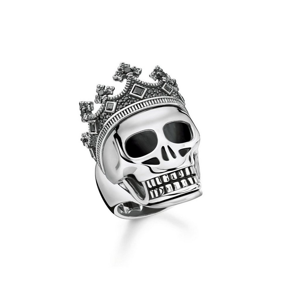 THOMAS SABO Silberring Ring Totenkopf mit Krone
