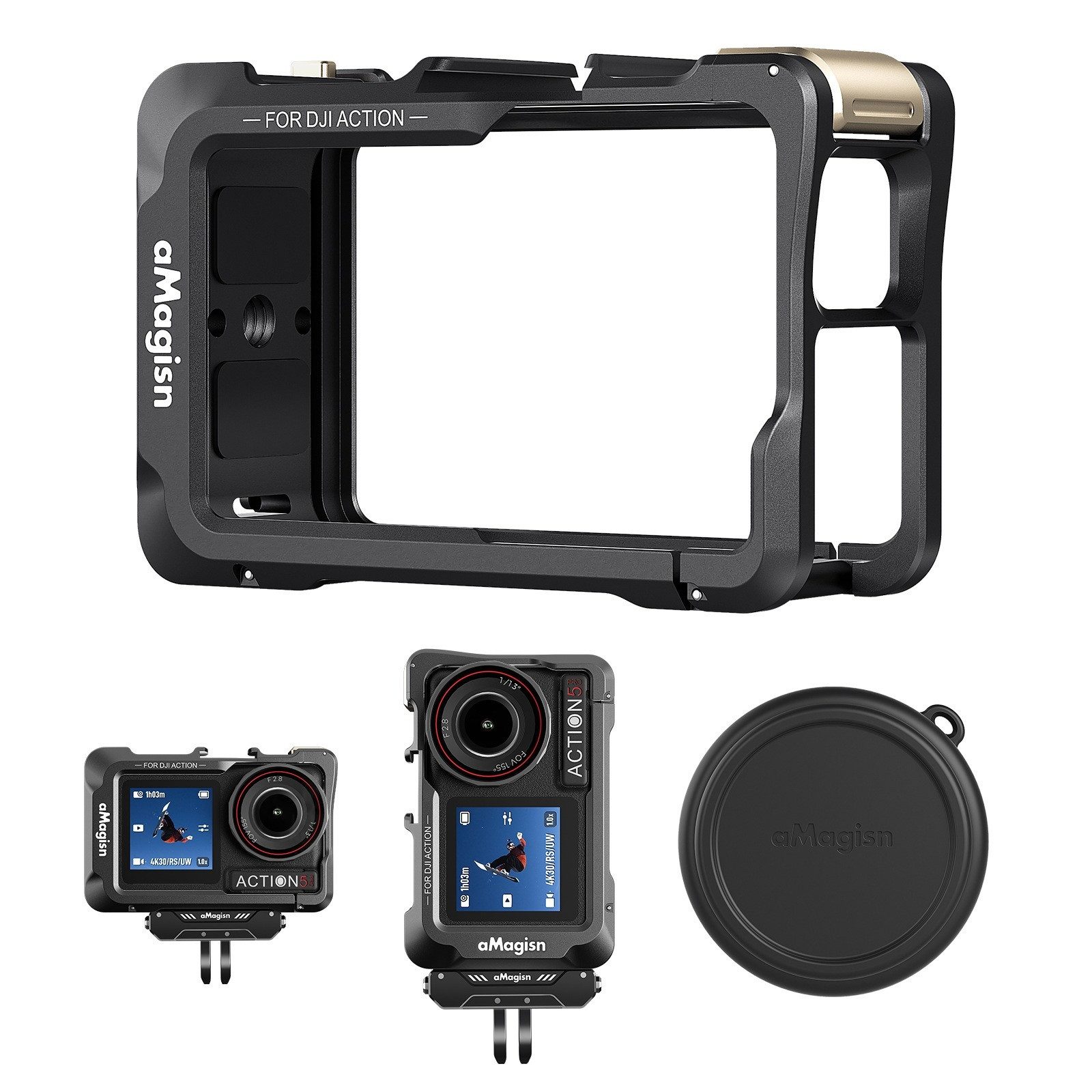 aMagisn Kamera-Hülle Metallrahmen Premium-Version für DJi OSMO Action 5 Pro/4/3