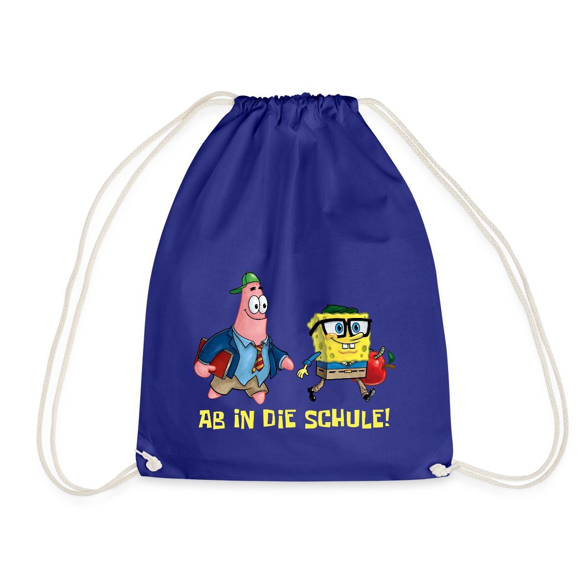 Spreadshirt Turnbeutel Spongebob Schwammkopf Mit Patrick Ab In Die Schule Turnbeutel (1-tlg)
