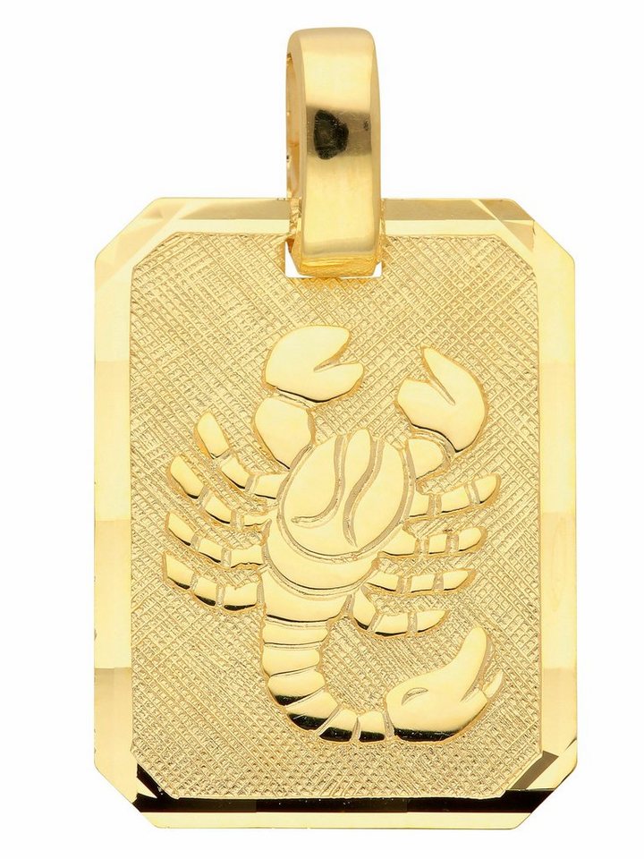 Adelia´s Kettenanhänger 333 Gold Sternzeichen Anhänger Skorpion,  Goldschmuck für Damen & Herren, Schmuck vom Hersteller mit 70 jähriger  Tradition