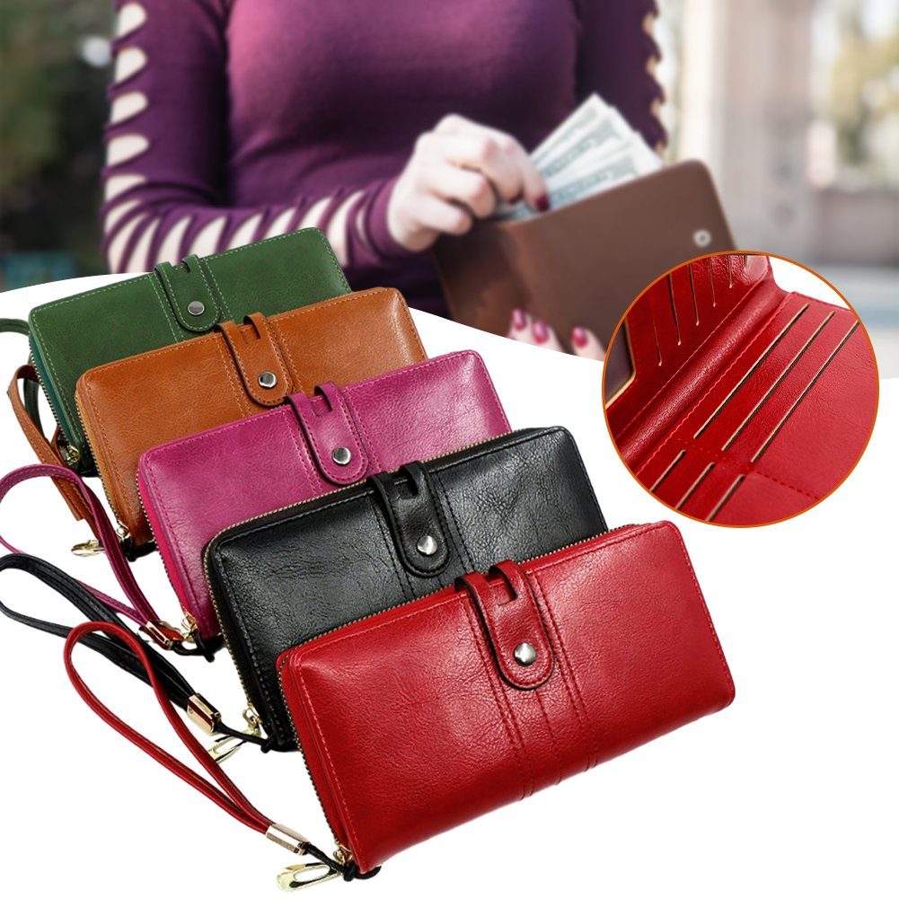 Handtasche, Personalisierte Blusmart Reißverschluss-Clutch Unterarmtasche Schnalle, red wine Geldbörse Geldbörse,