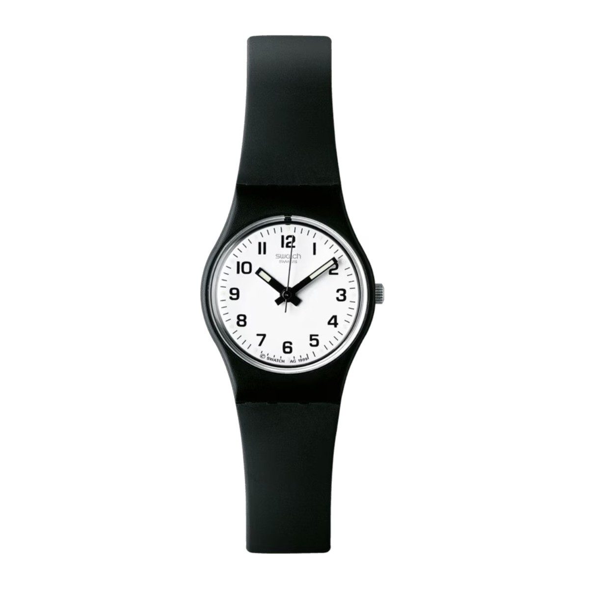Swatch Quarzuhr Swatch LB153 Damen-Uhr Something New Silikon Schwarz Ø 25 mm