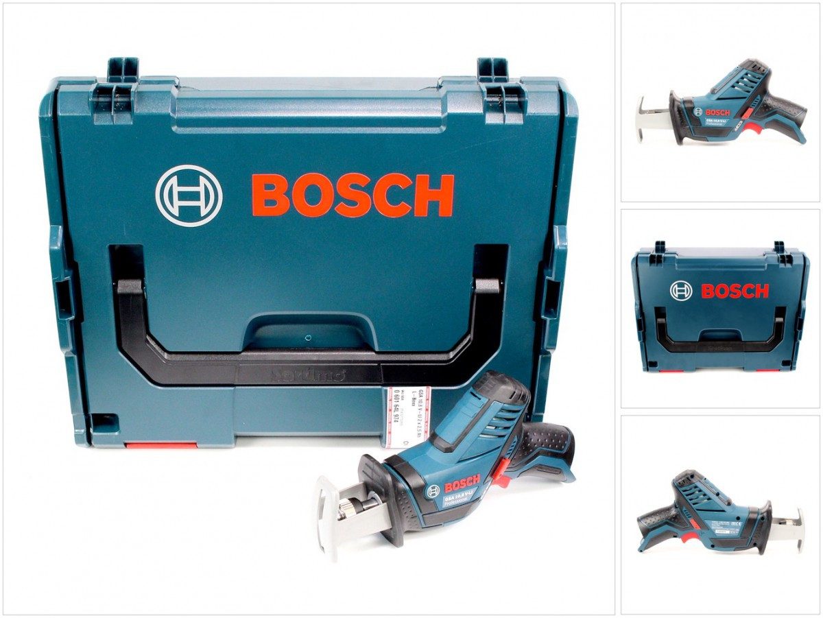 Bosch Professional Akku-Reciprosäge GSA 10,8 V-LI Akku Säbelsäge 10,8V Solo + L-Boxx (060164L905)