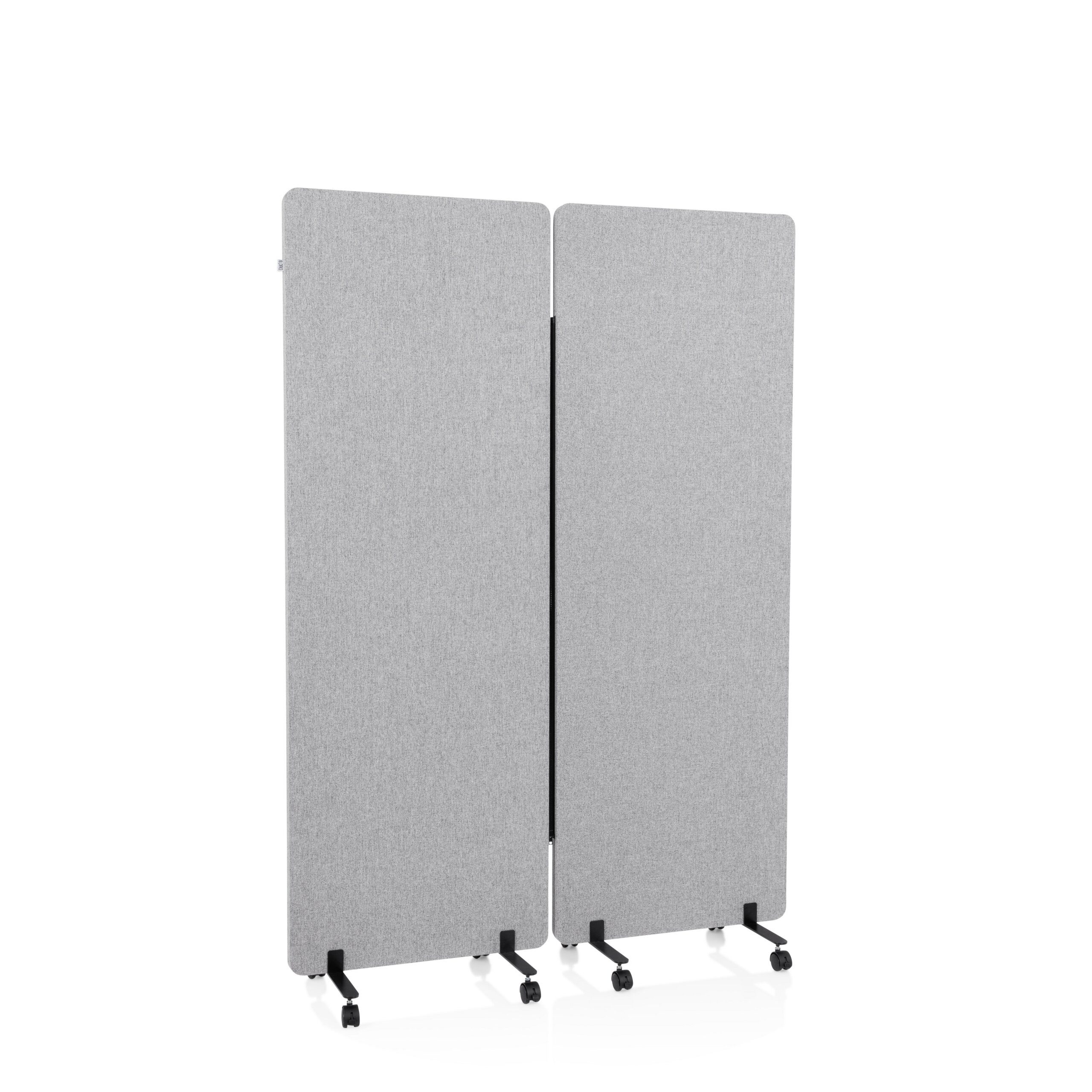 hjh OFFICE Raumteiler Trennwand Flexmiut Sichtschutz, Pinnwand, Schallschutz, mit Rollen und Gleiter
