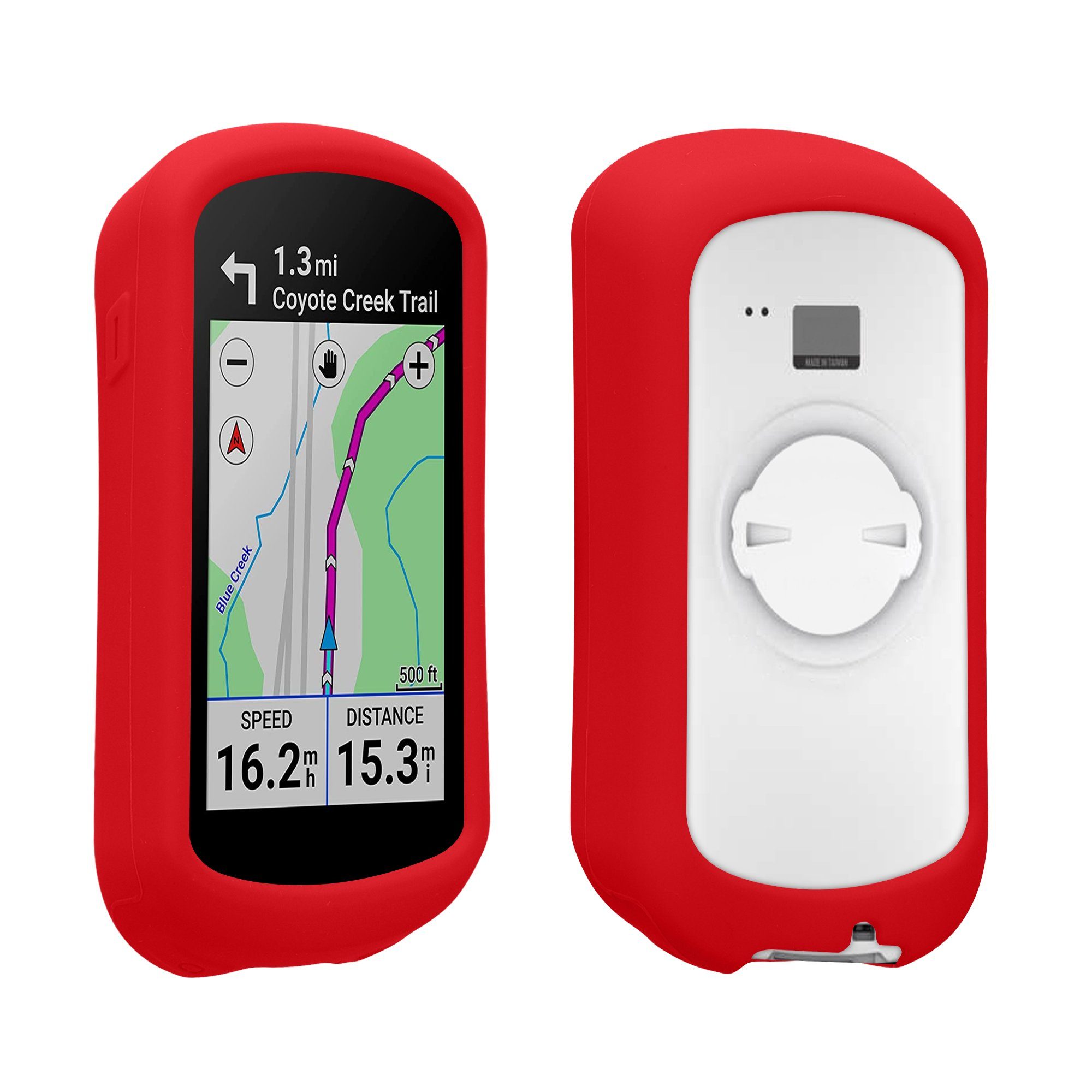 kwmobile Smartphone-Hülle kwmobile Hülle für Garmin Edge Explore 2, Silikon GPS Fahrrad Case Schutzhülle - in Rot