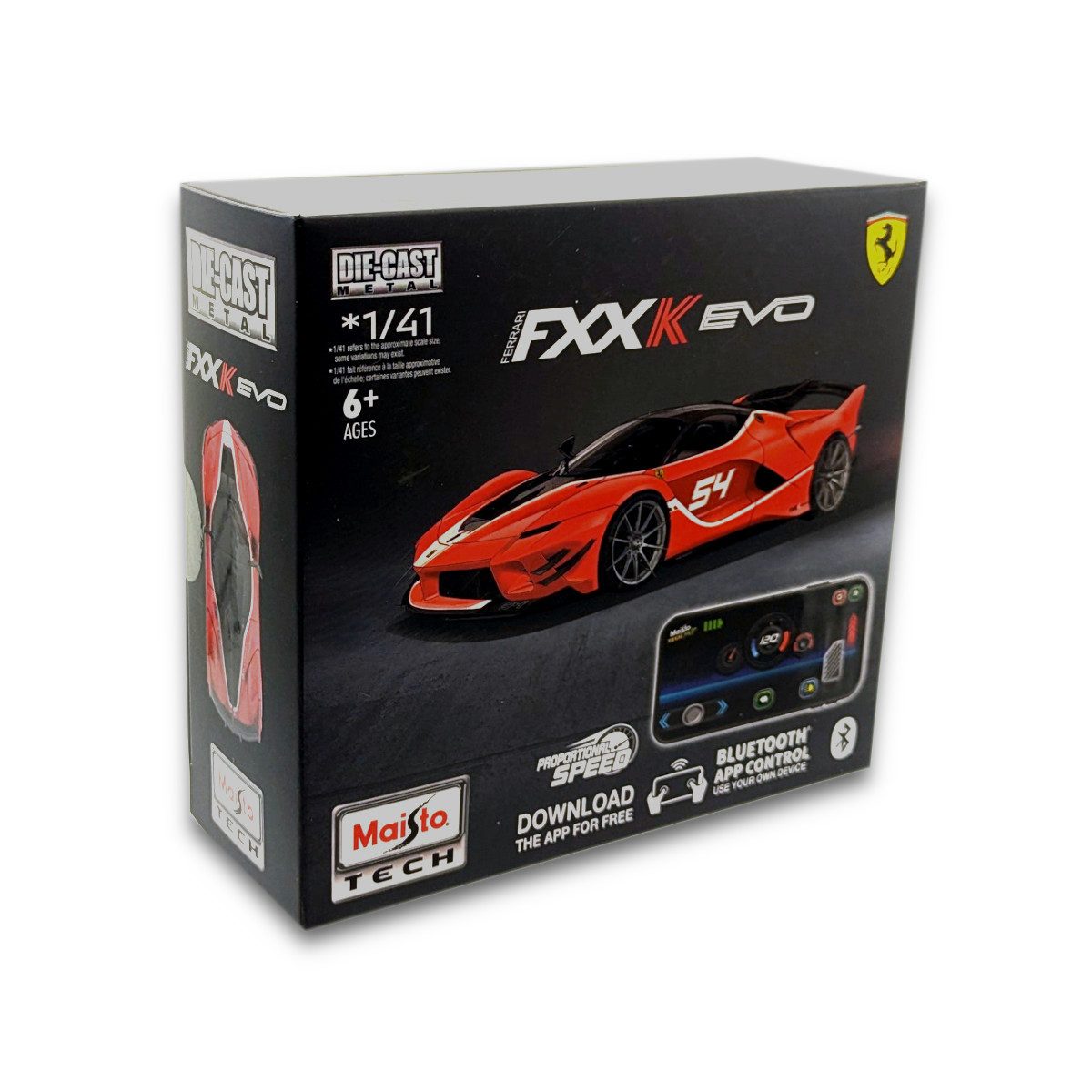 Maisto Tech RC-Auto Ferngesteuertes Auto - Ferrari FXX K EVO (11cm), inklusive 2 Pylonen