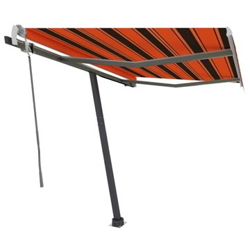 vidaXL Markise Standmarkise Manuell Einziehbar 300x250 cm Orange/Braun