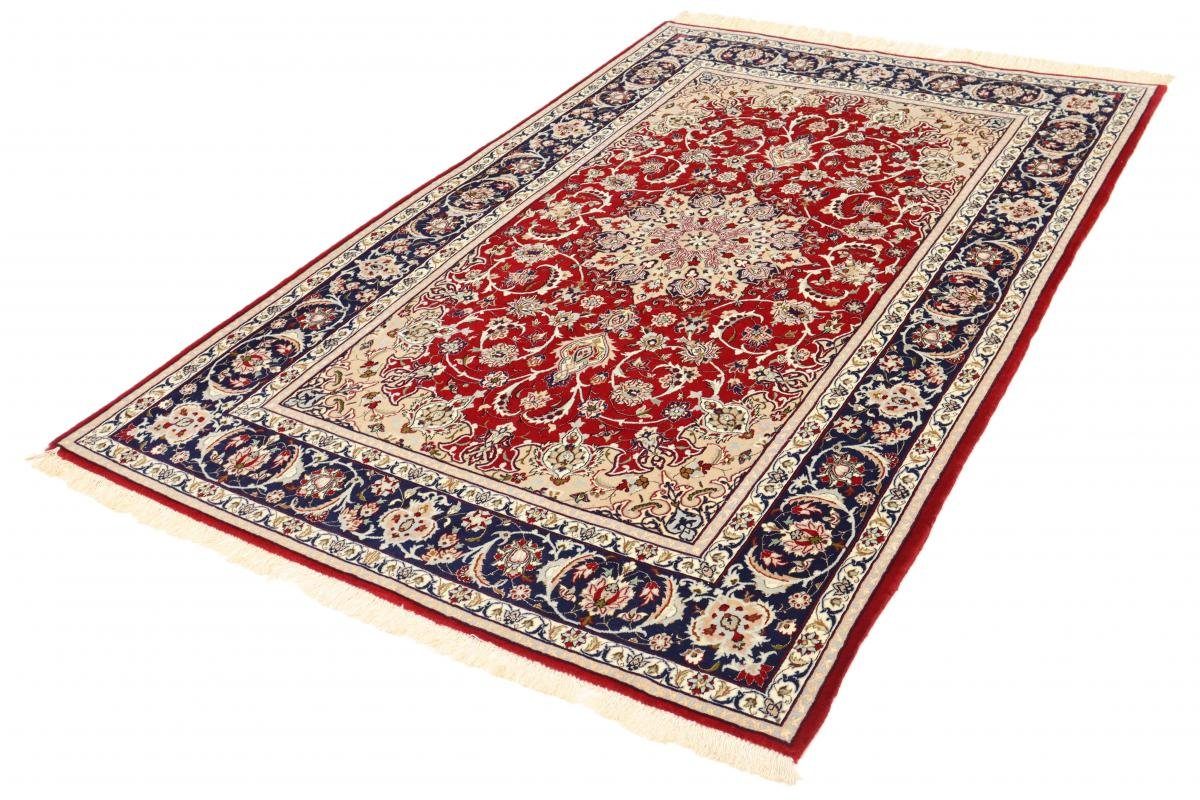 Orientteppich Isfahan Seidenkette 161x242 Handgeknüpfter Nain Höhe: 6 mm Trading, rechteckig, Orientteppich