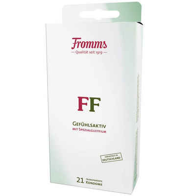 Fromms Kondome 21 FF Kondome 52mm, glatt, transparent, zylindrische Form mit Reservoir - Made in Germany