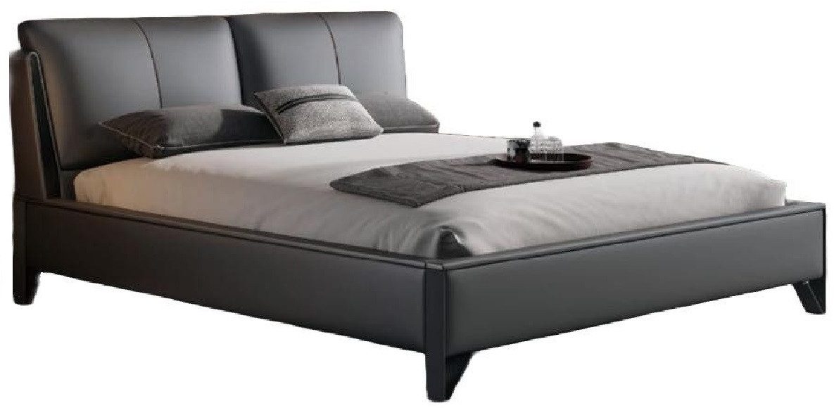 Xlmoebel Lederbett Neues Luxus-Doppelbett mit edlem Polsterdesign für Hotels im Maß (Bett), Hergestellt in Europa