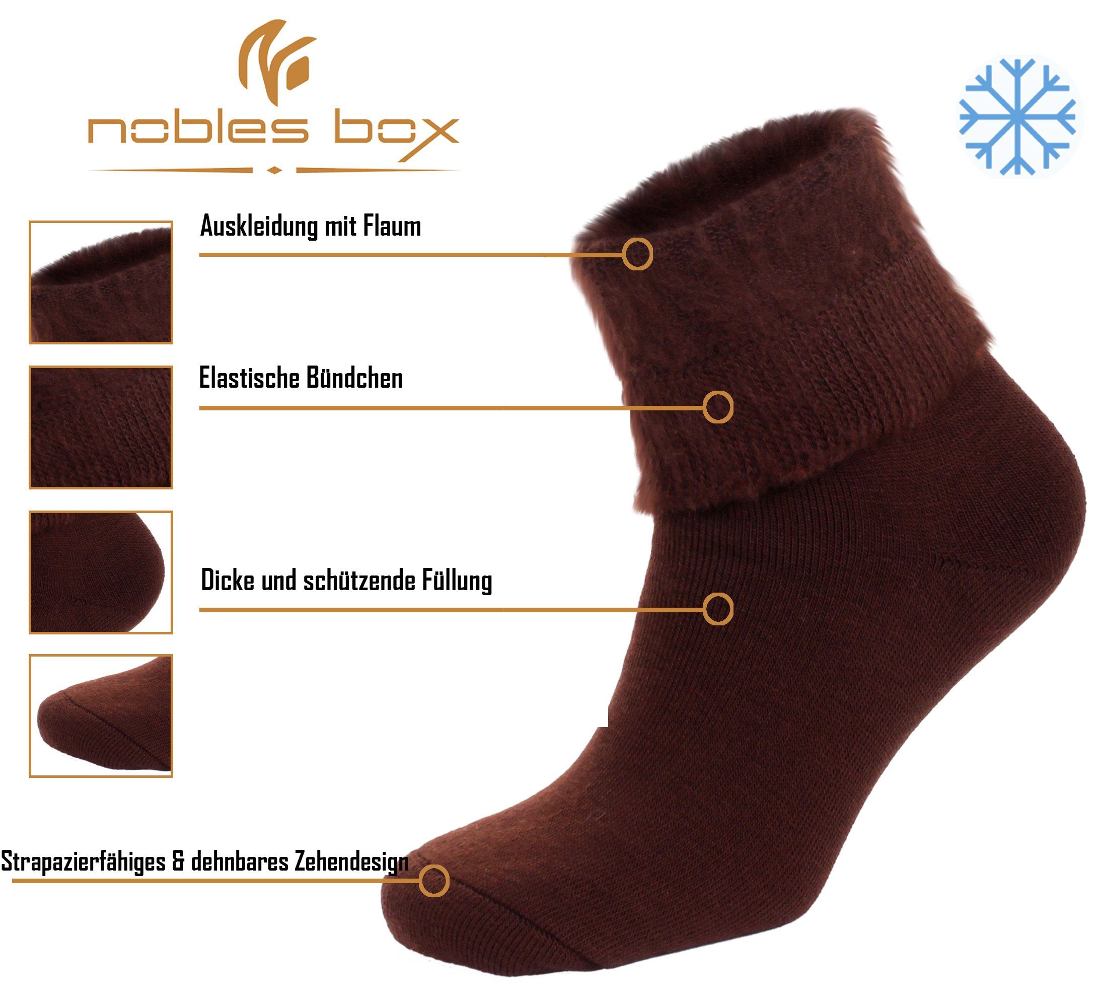 NoblesBox Thermosocken Herren Wintersocken (Beutel, 2-Paar, 41-46 EU Größe) Herren Warme Socken, Herren Arbeitssocken