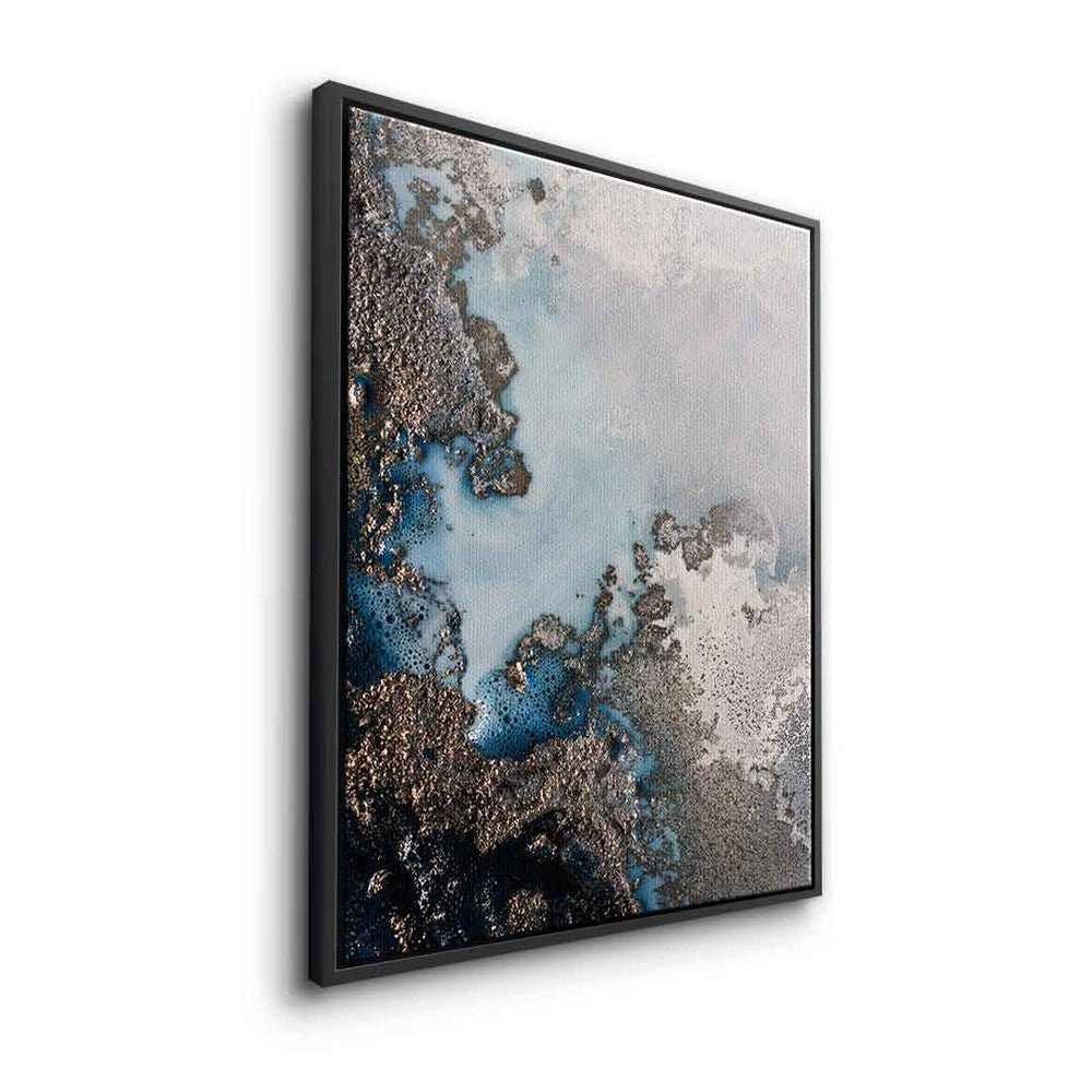 DOTCOMCANVAS® Leinwandbild Silber | silberner Rahmen