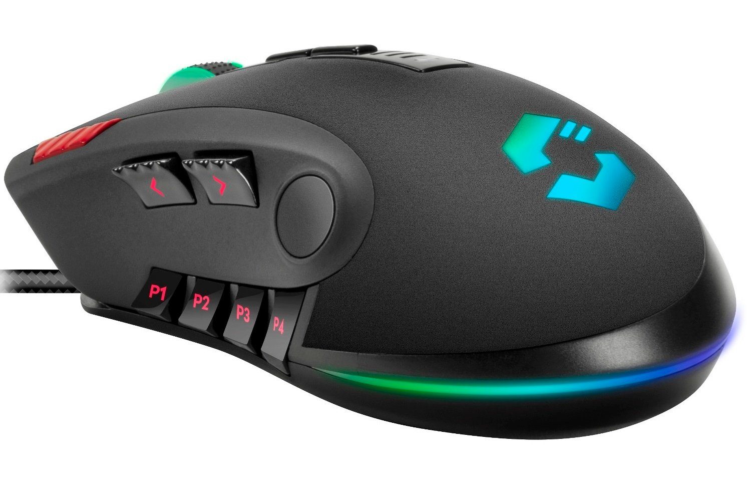 Speedlink TARIOS RGB USB Profi Gaming Maus Mouse Makros Gaming-Maus (1.000Hz, 12 programmierbare Tasten Lichteffekte 24.000dpi LED Beleuchtung) – Bild 4 von 5