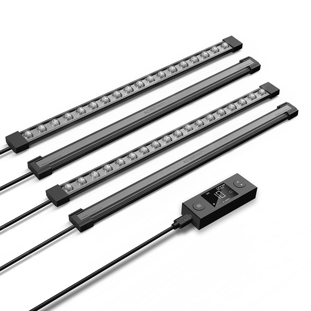 AC INFINITY Pflanzenlampe AC Infinity IONBEAM S16 Vollspektrum LED Leiste 42W, LED fest integriert, Vollspektrum, 4x LED Leiste mit Samsung LM301H EVO