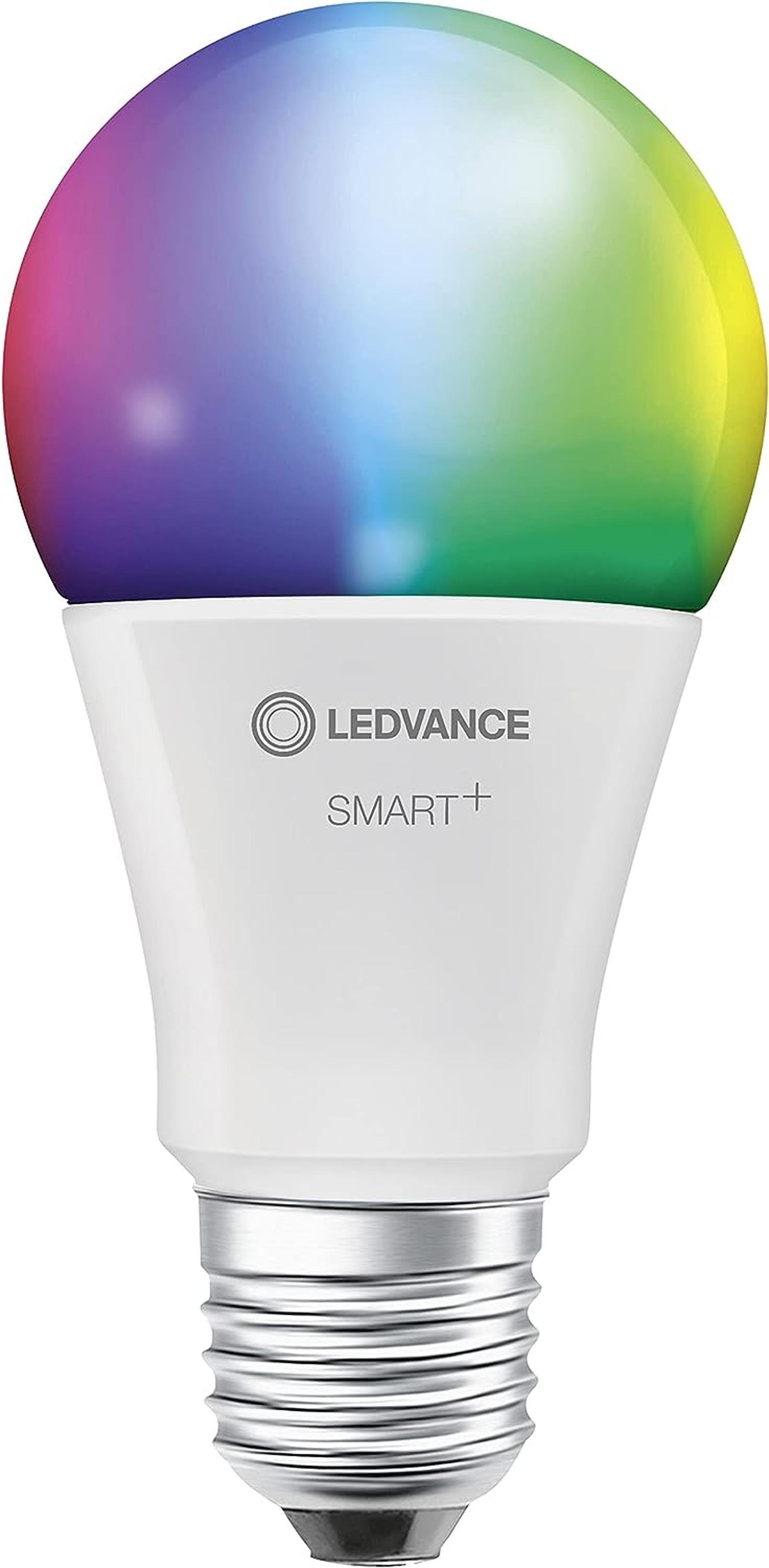 Ledvance LED-Leuchtmittel Ledvance LED Lampe E27 Kolbenform dimmbar RGB-TW  Glühbirne Smart Wifi, E27, RGB, Dimmbar, Farbwechsel, Mattiert, RGB, 3er