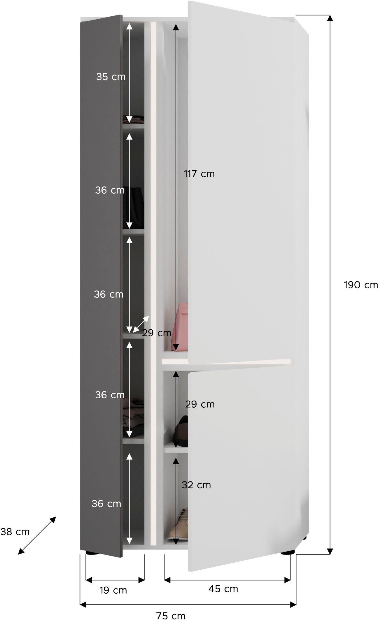 INOSIGN (1-St) Garderobenschrank Gravit