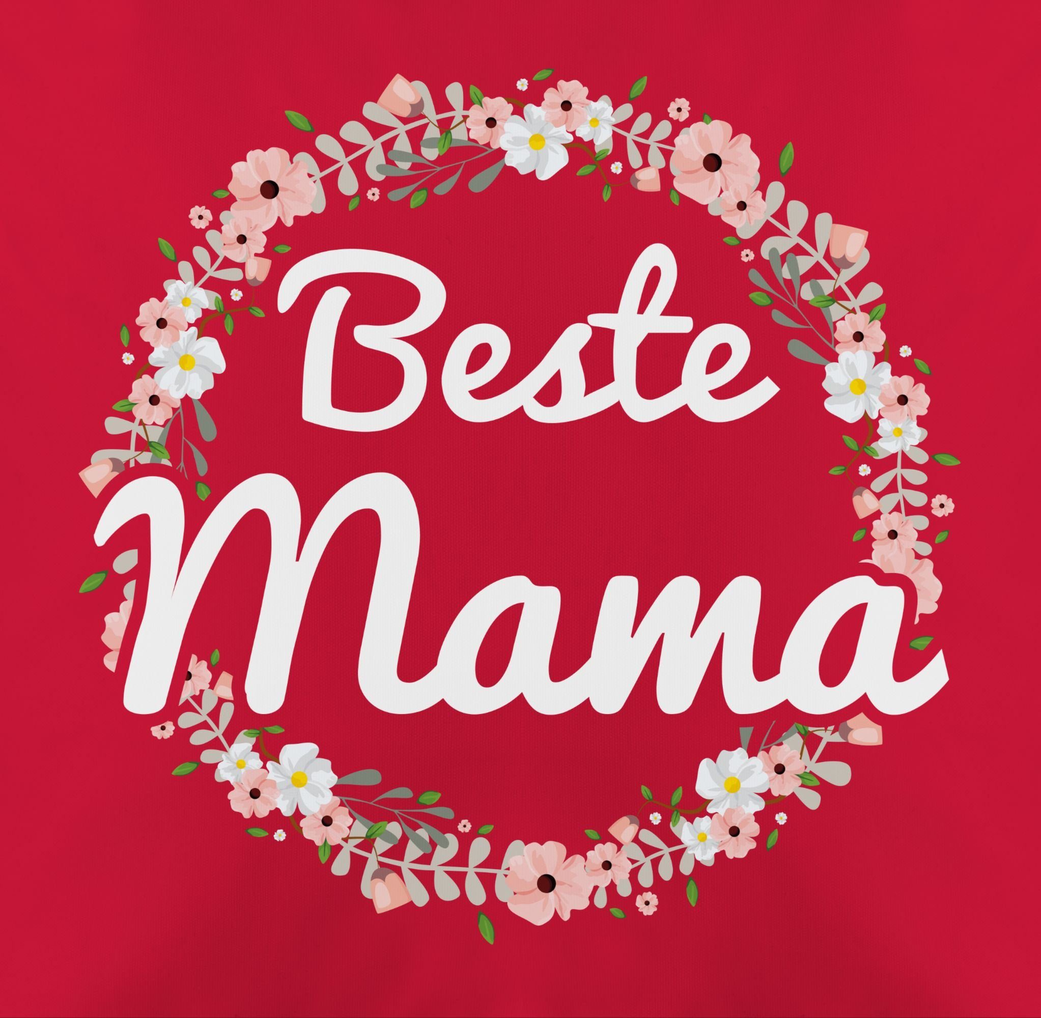 2 Shirtracer Mama Mutti, I Tollste Dekokissen Rot Beste Muttertagsgeschenk