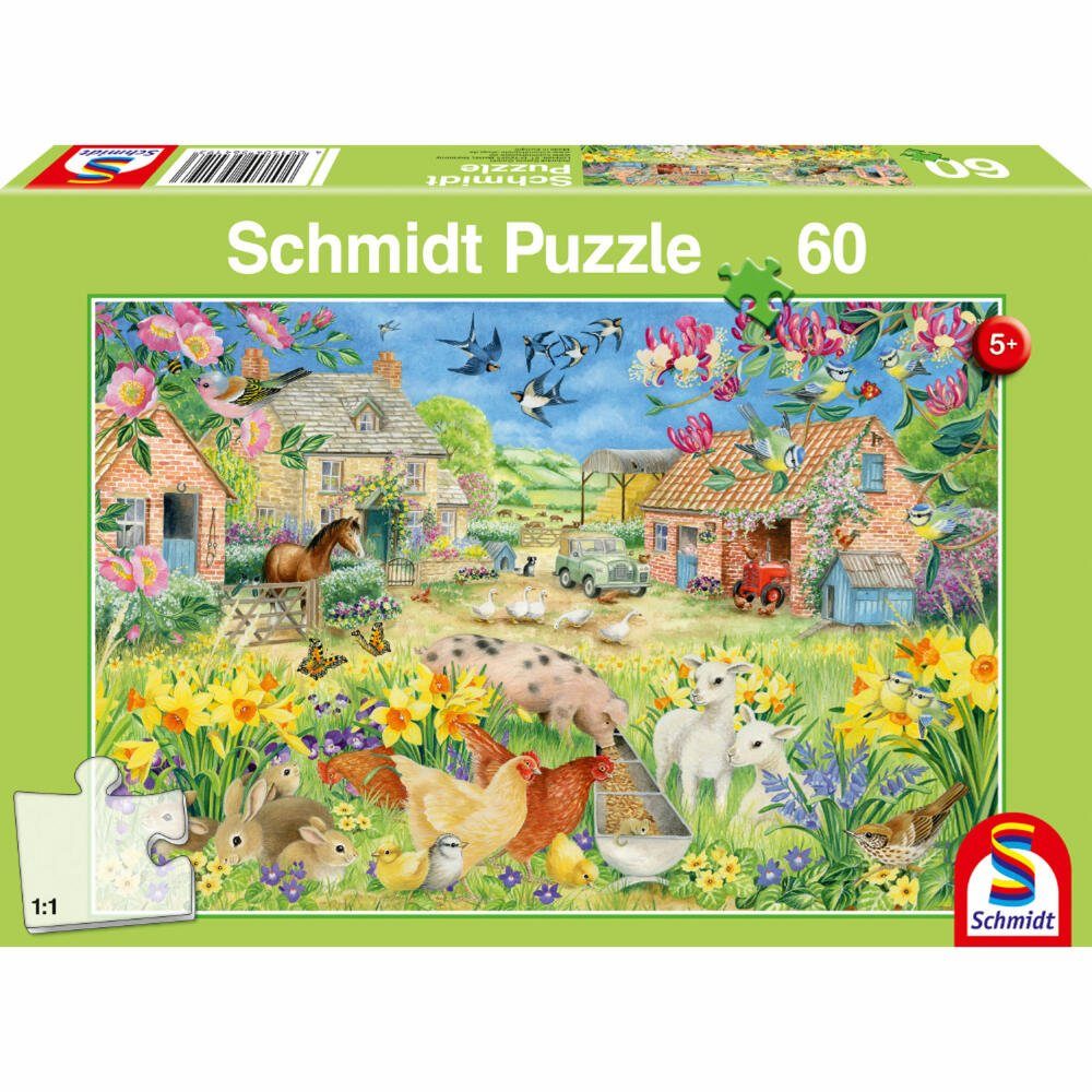 Schmidt Spiele Puzzle Mein kleiner Bauernhof 60 Teile, 60 Puzzleteile