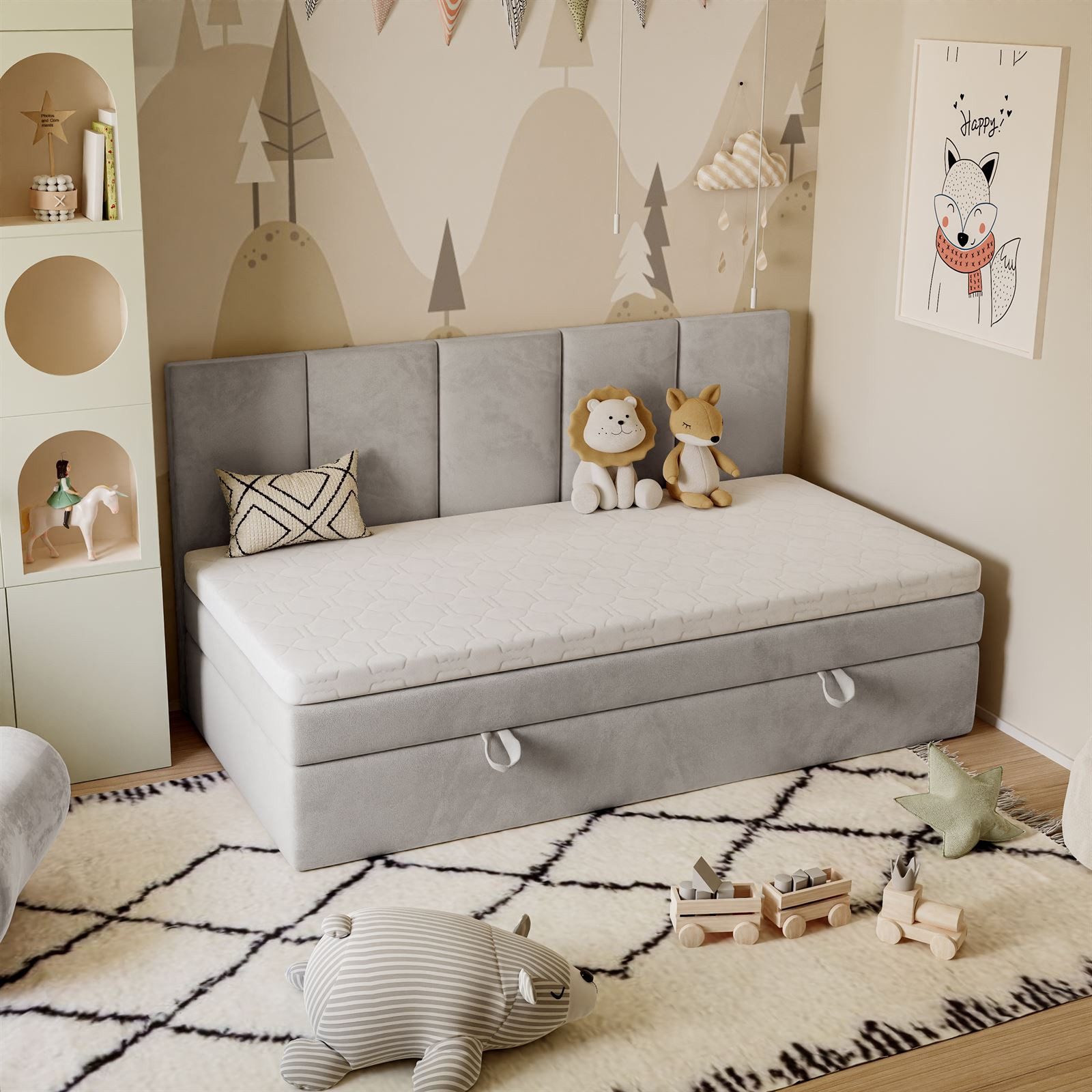 Lookway Boxspringbett Kontinental ELZA MINI mit Bettkasten und Topper, komf günstig online kaufen