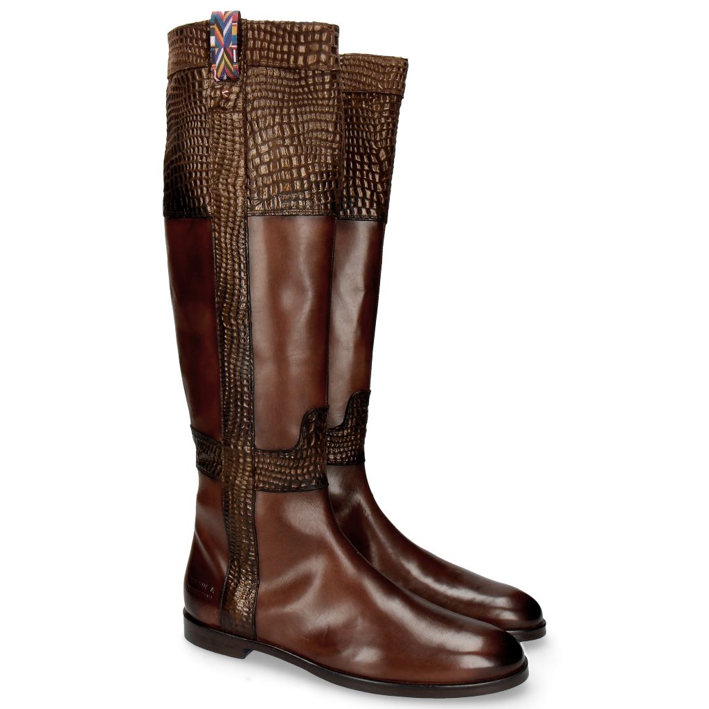 Melvin & Hamilton Susan 69 – Stivali Alla Moda In Pelle Di Vitello, Donna, Suola Gomma Ultraleggera Con Plateau 3 Cm